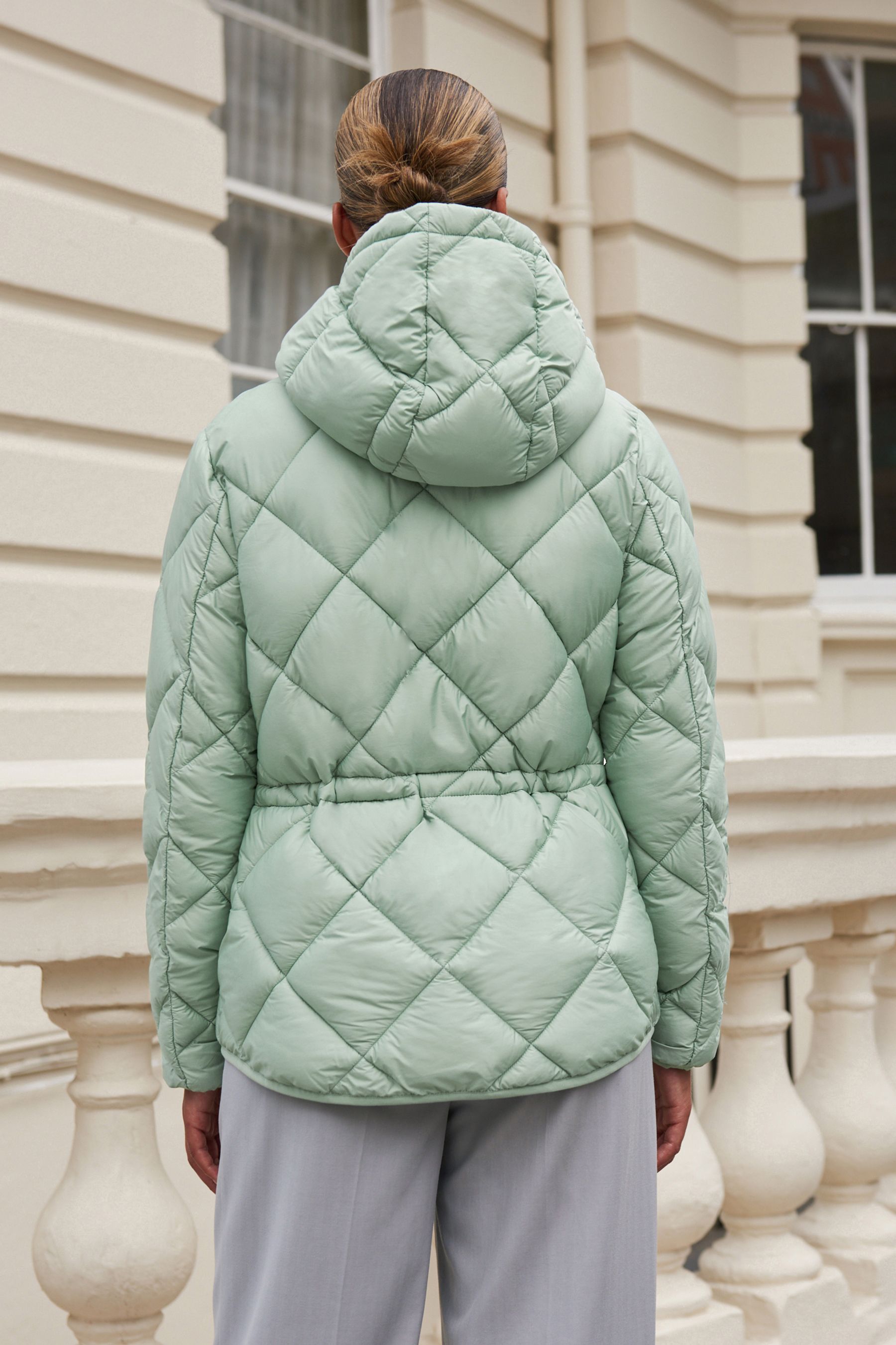 Buy Sage Green Quilted Lightweight Jacket from Next Luxembourg