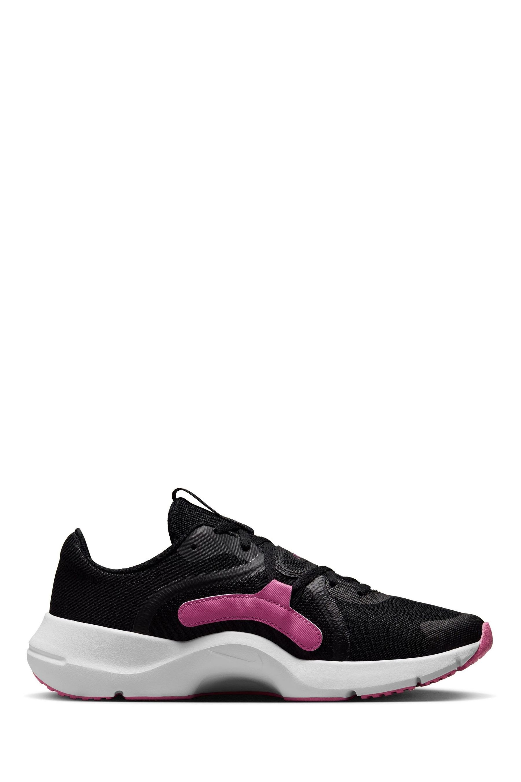 Black nike trainers pink tick sales