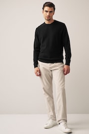 Black Textured Regular Long Sleeve Knit Jumper - Image 2 of 4