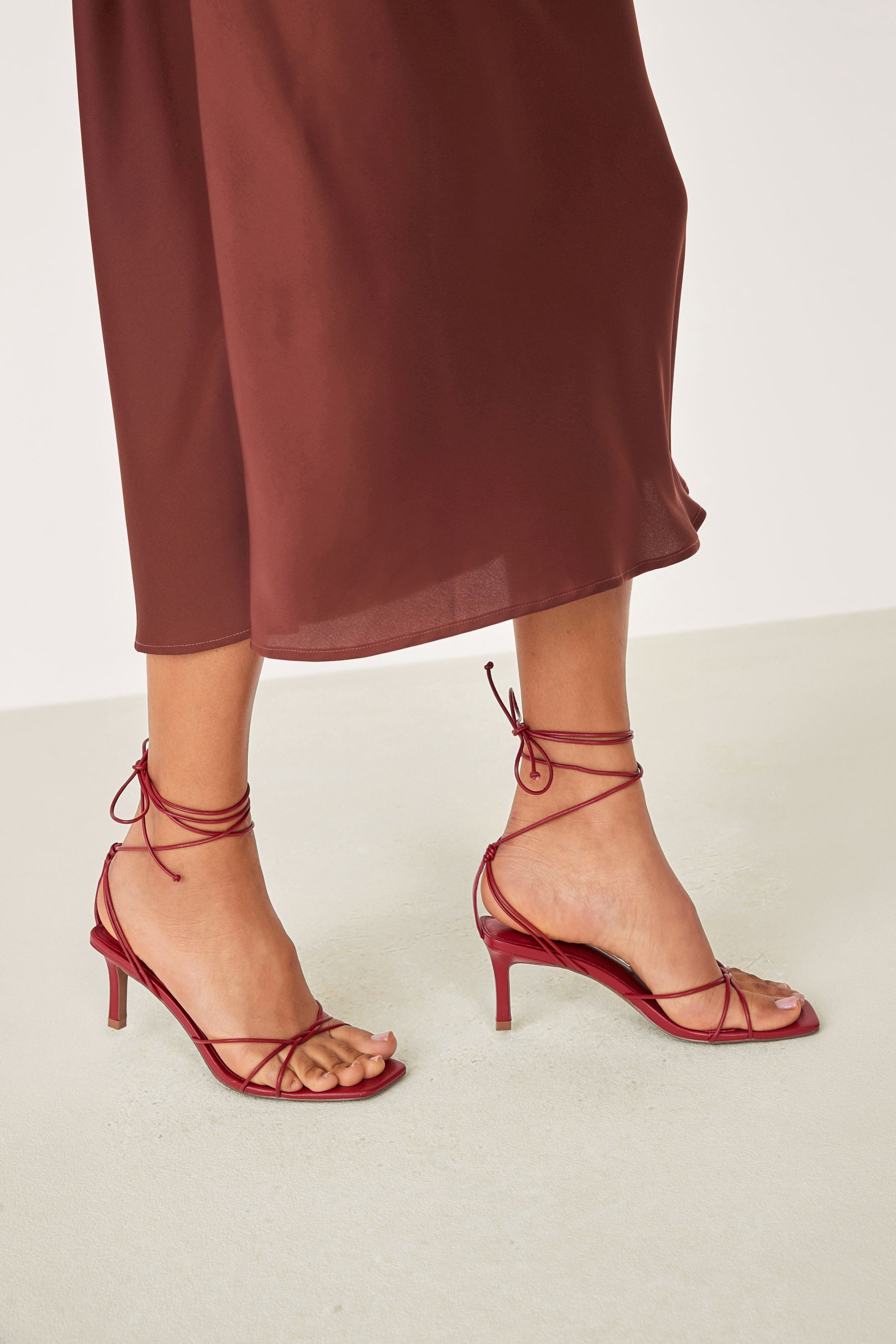 Buy Red Forever Comfort Wrap Heel Sandals from Next Lithuania
