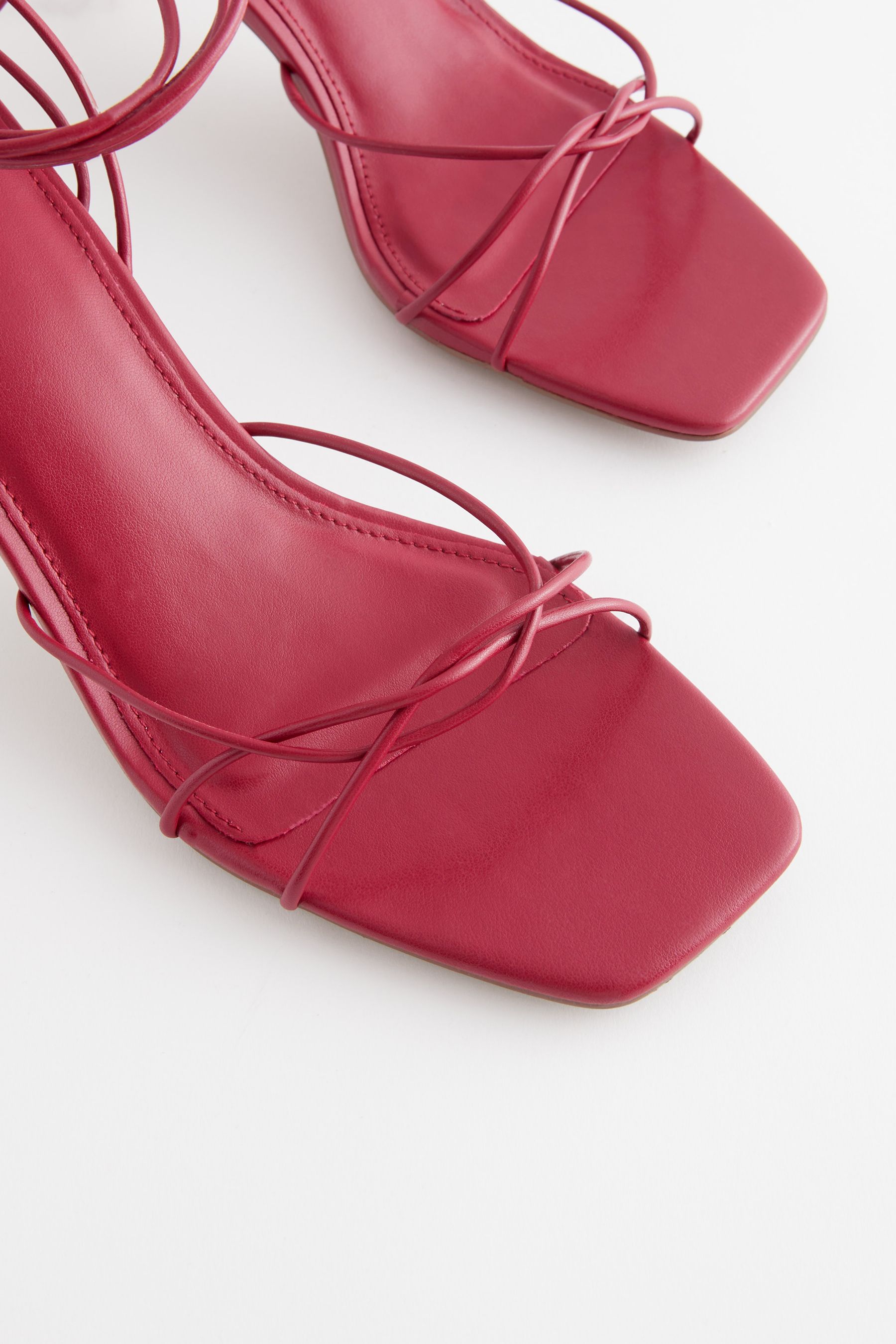 Red wrap sandals shop