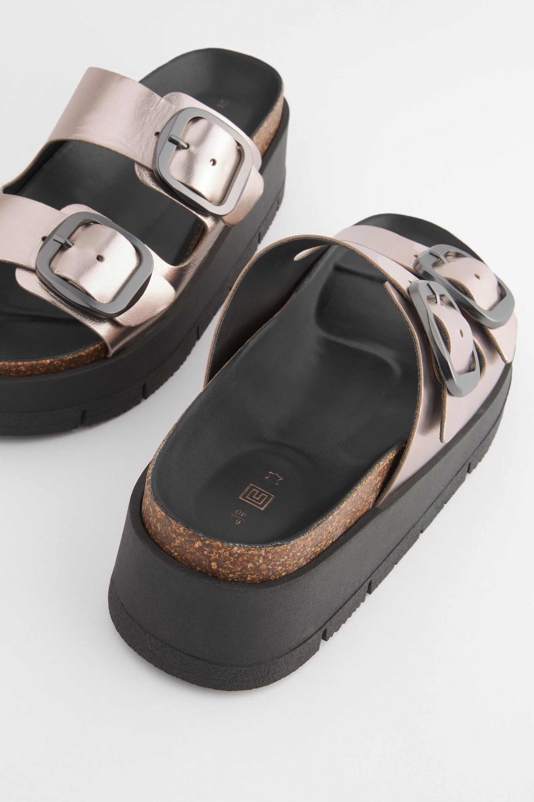 Silver flatform sandals uk hotsell