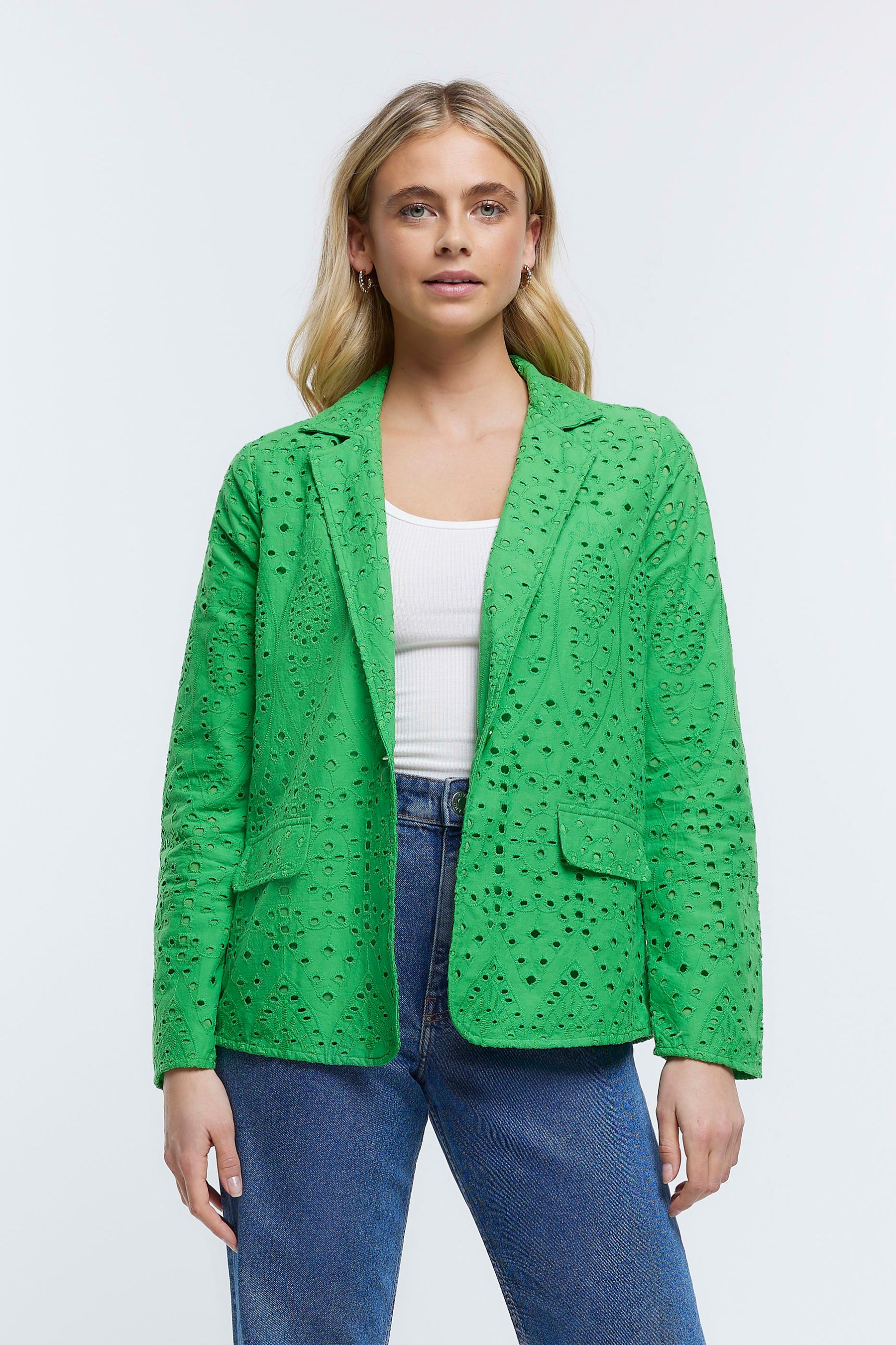 River island green blazer new arrivals