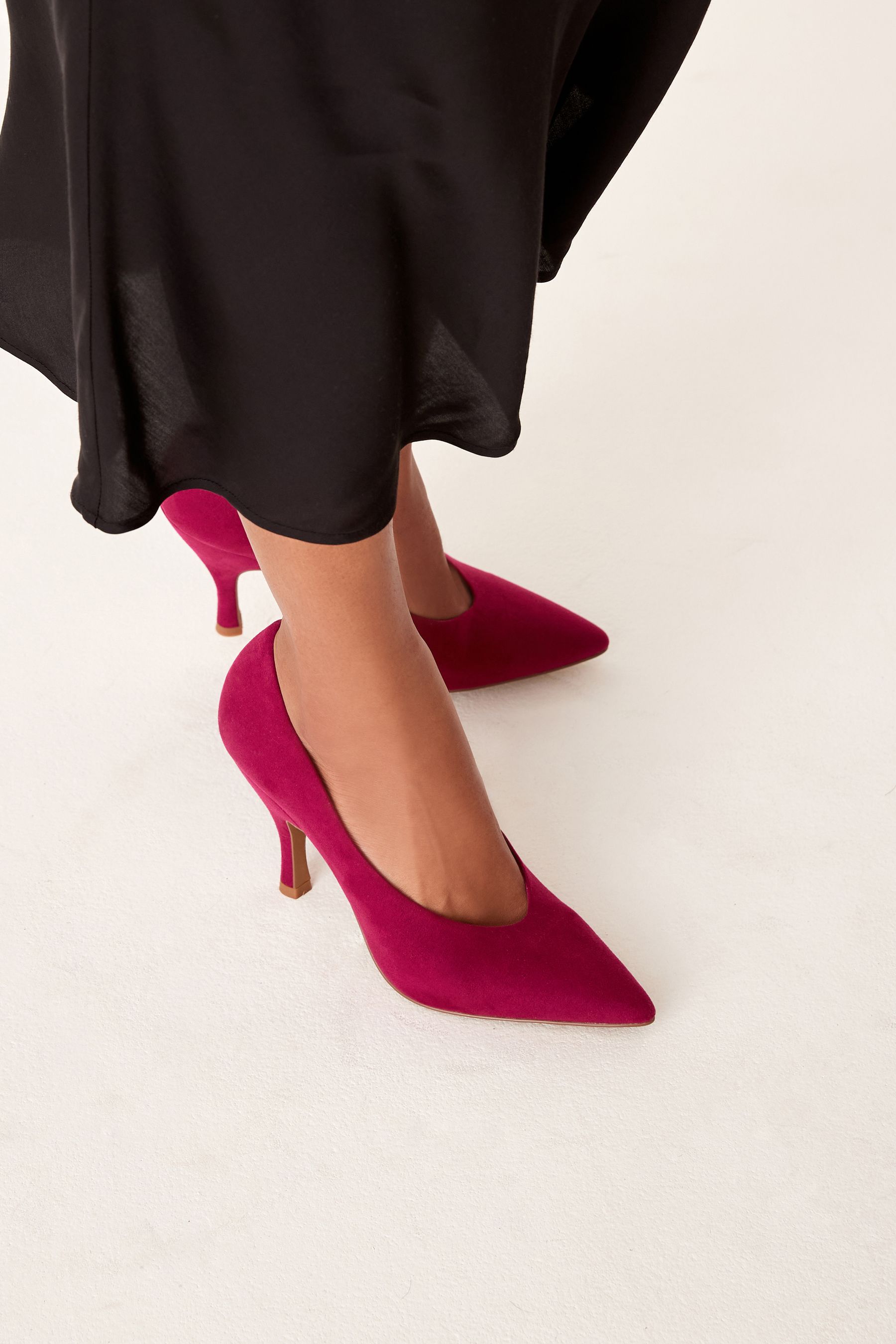 Buy Pink Forever Comfort Point Toe Court Shoes from Next Luxembourg