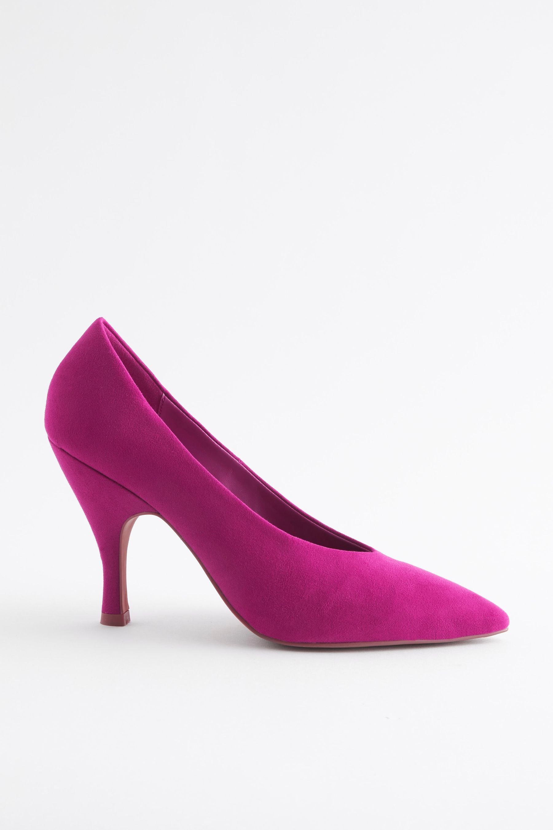 Bright pink court shoes clearance