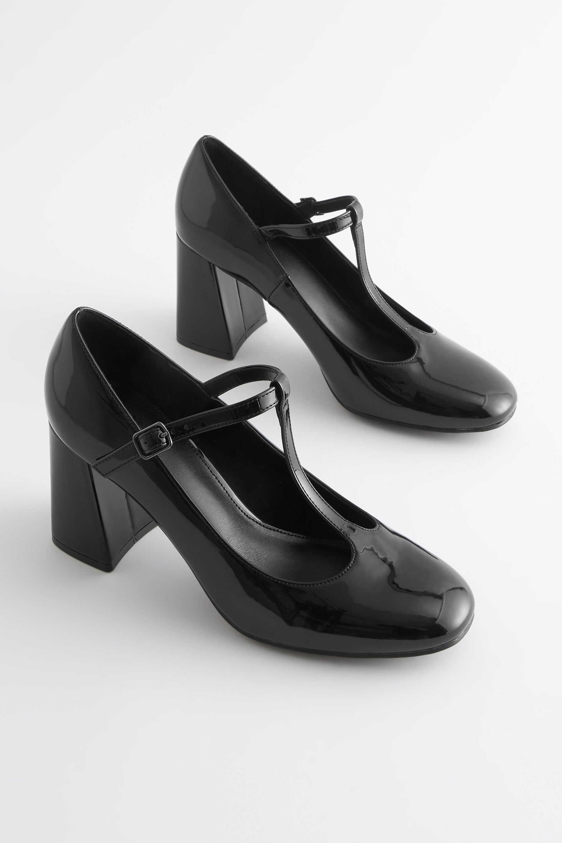 Buy Black Forever Comfort T Bar Block Heel Shoes from Next Luxembourg