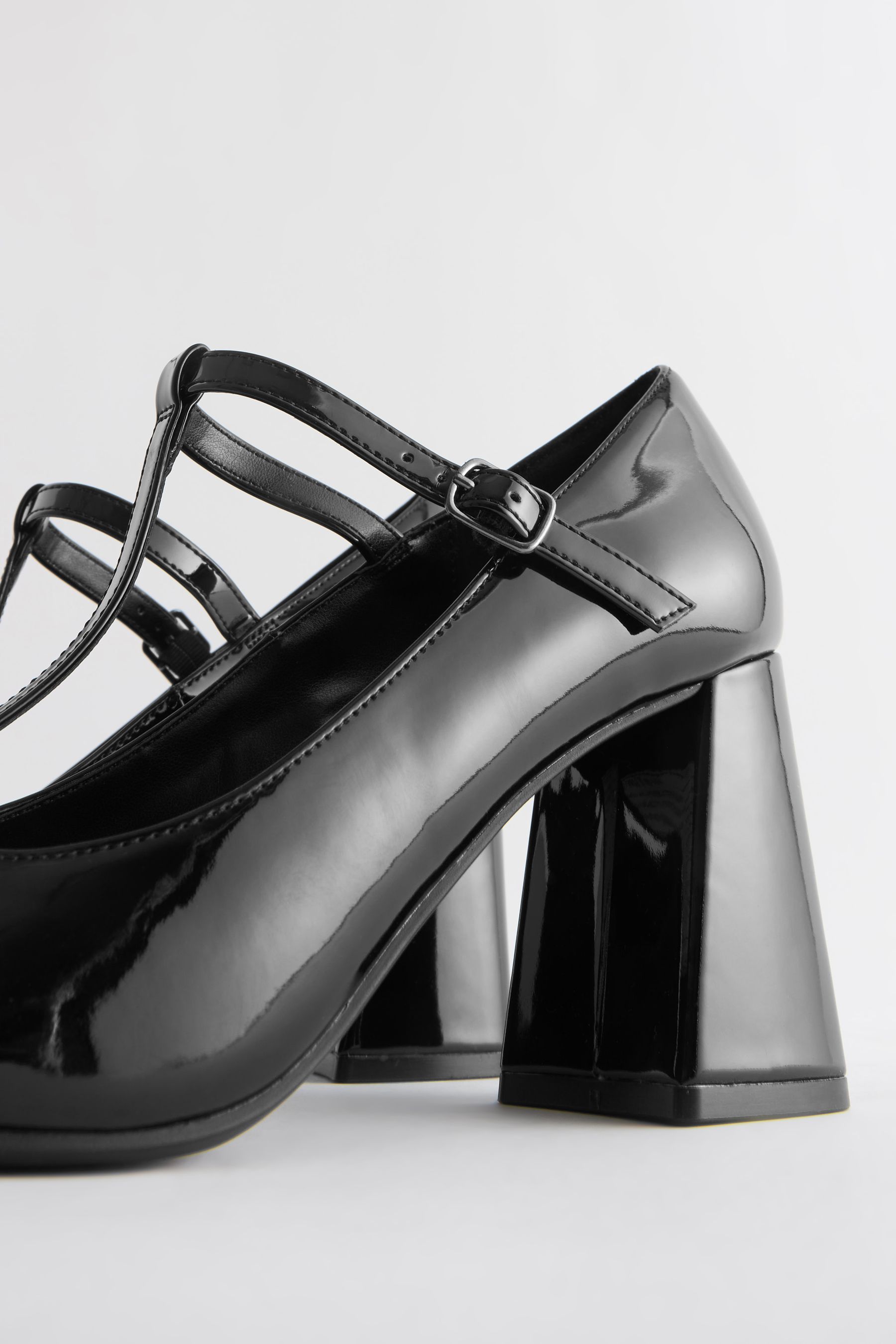 Buy Black Forever Comfort T Bar Block Heel Shoes from Next Luxembourg