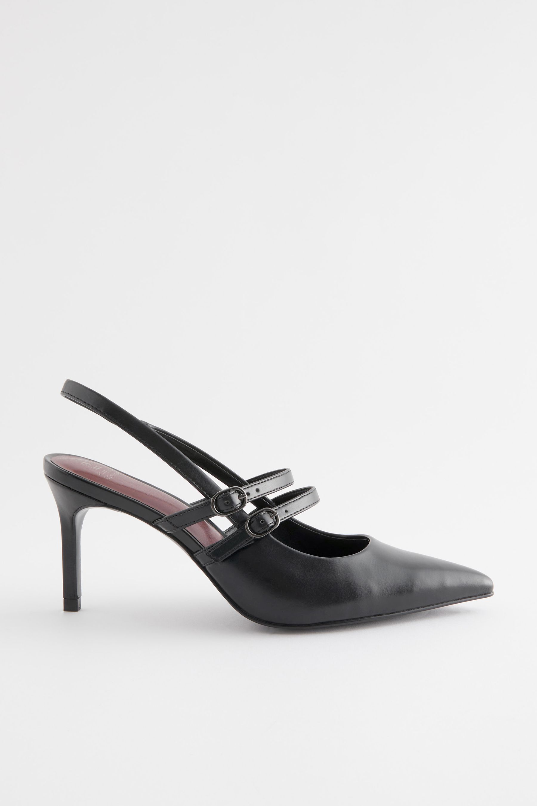 Buy Black Forever Comfort Double Strap Slingback Heels from Next Luxembourg