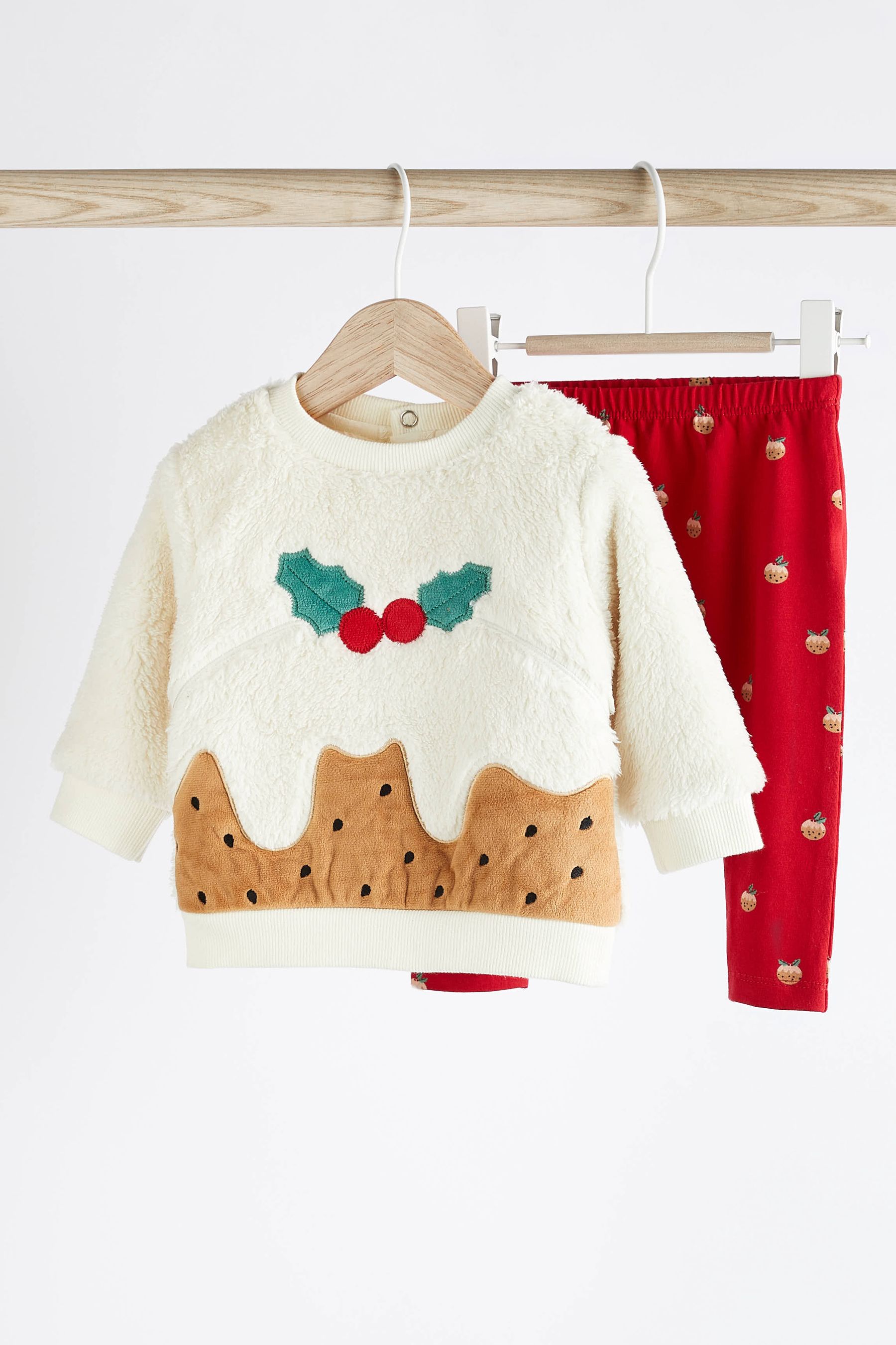 Christmas pudding leggings hot sale