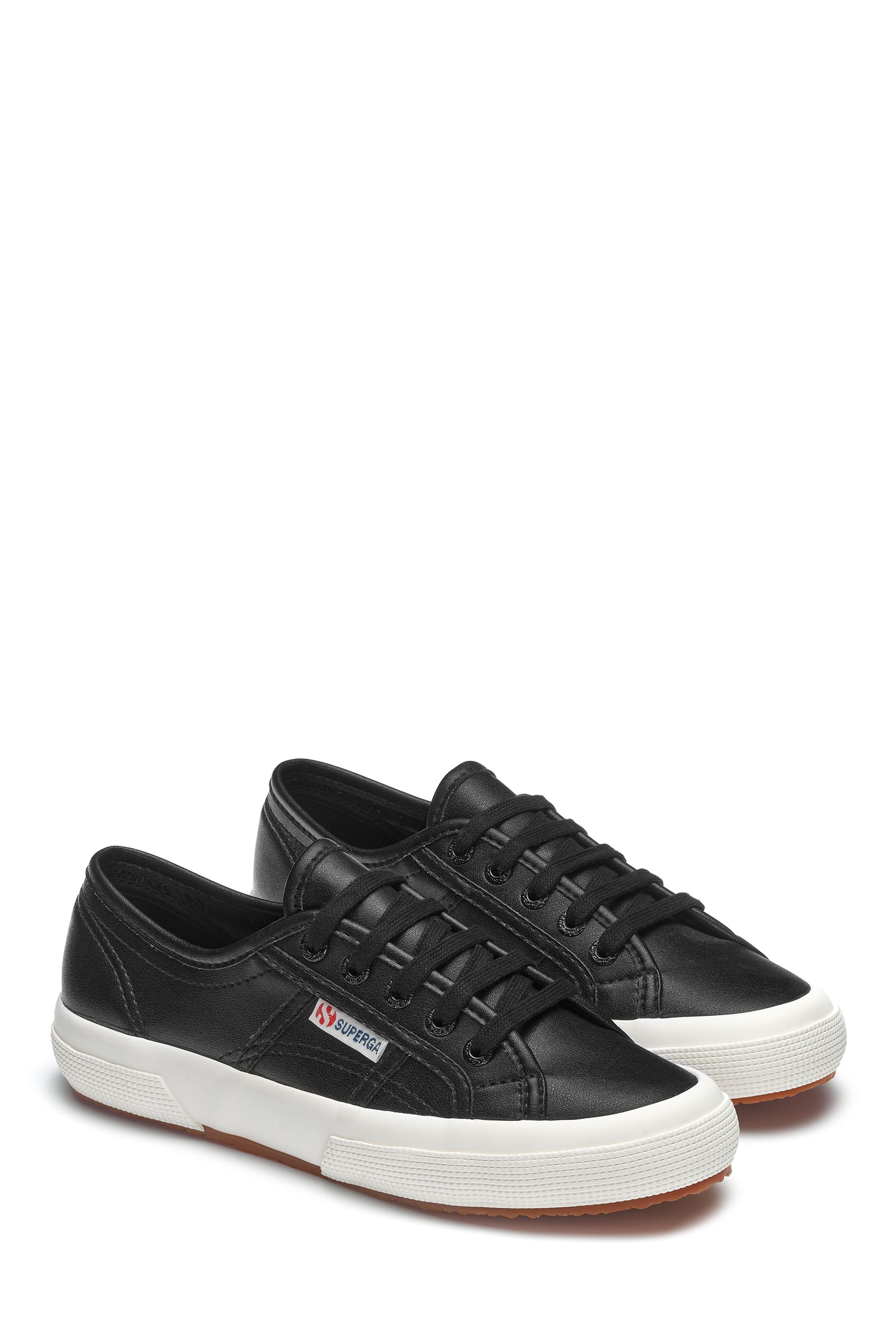 Buy Superga Black 2750 Vegan Leather Trainers from Next Luxembourg