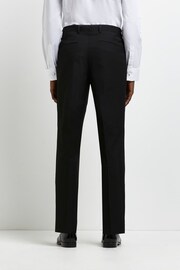 River Island Black Tuxedo Slim Suit Trousers - Image 2 of 5