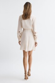 Reiss Ivory Clara Fitted Lace Cut-Out Mini Dress - Image 5 of 5