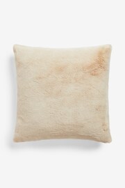 Light Natural Soft To Touch Plush 59 x 59cm Faux Fur Cushion - Image 6 of 7