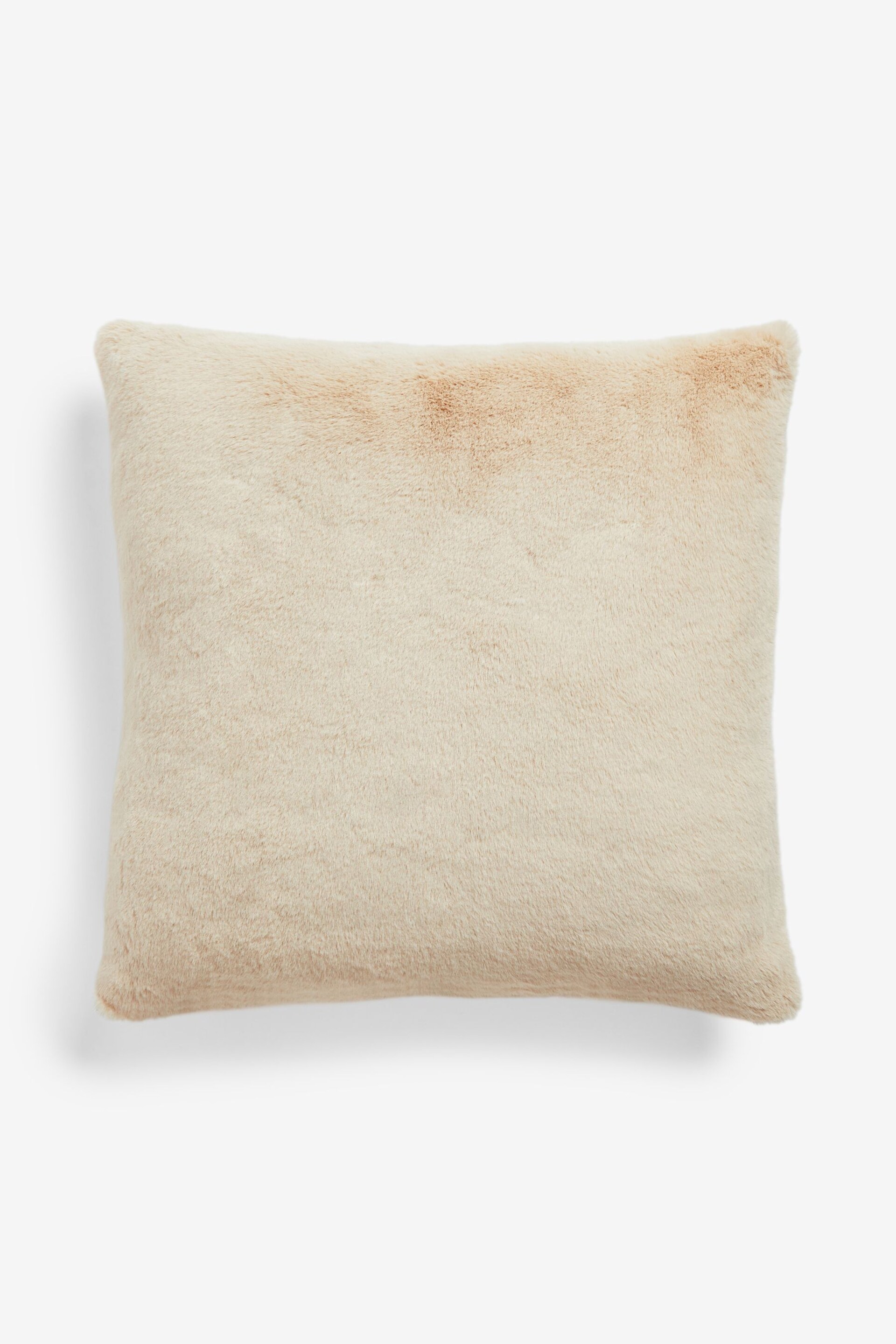 Light Natural Soft To Touch Plush 59 x 59cm Faux Fur Cushion - Image 7 of 7