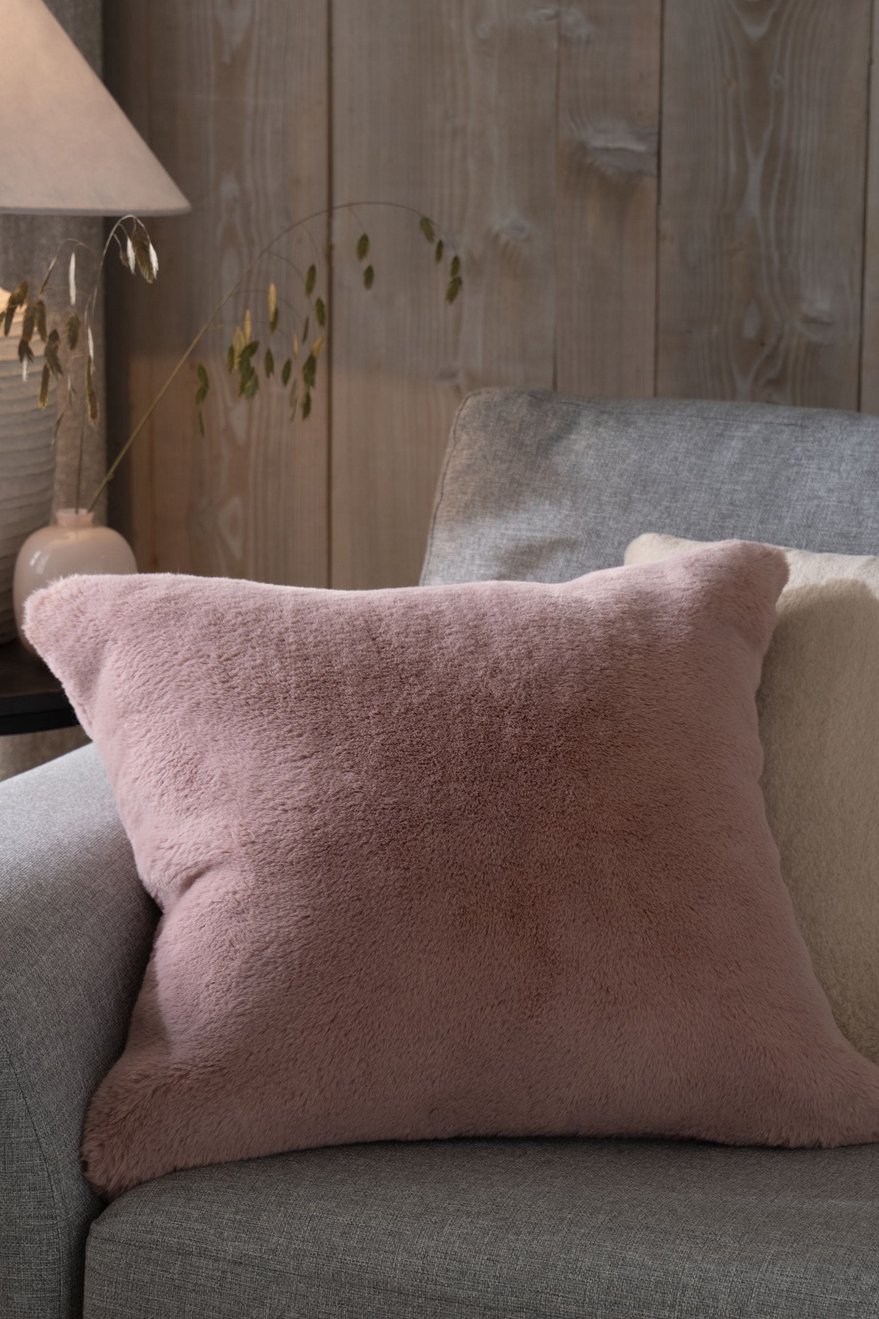 Buy Pink Soft To Touch Plush 50 x 50cm Faux Fur Cushion from the Next UK online shop