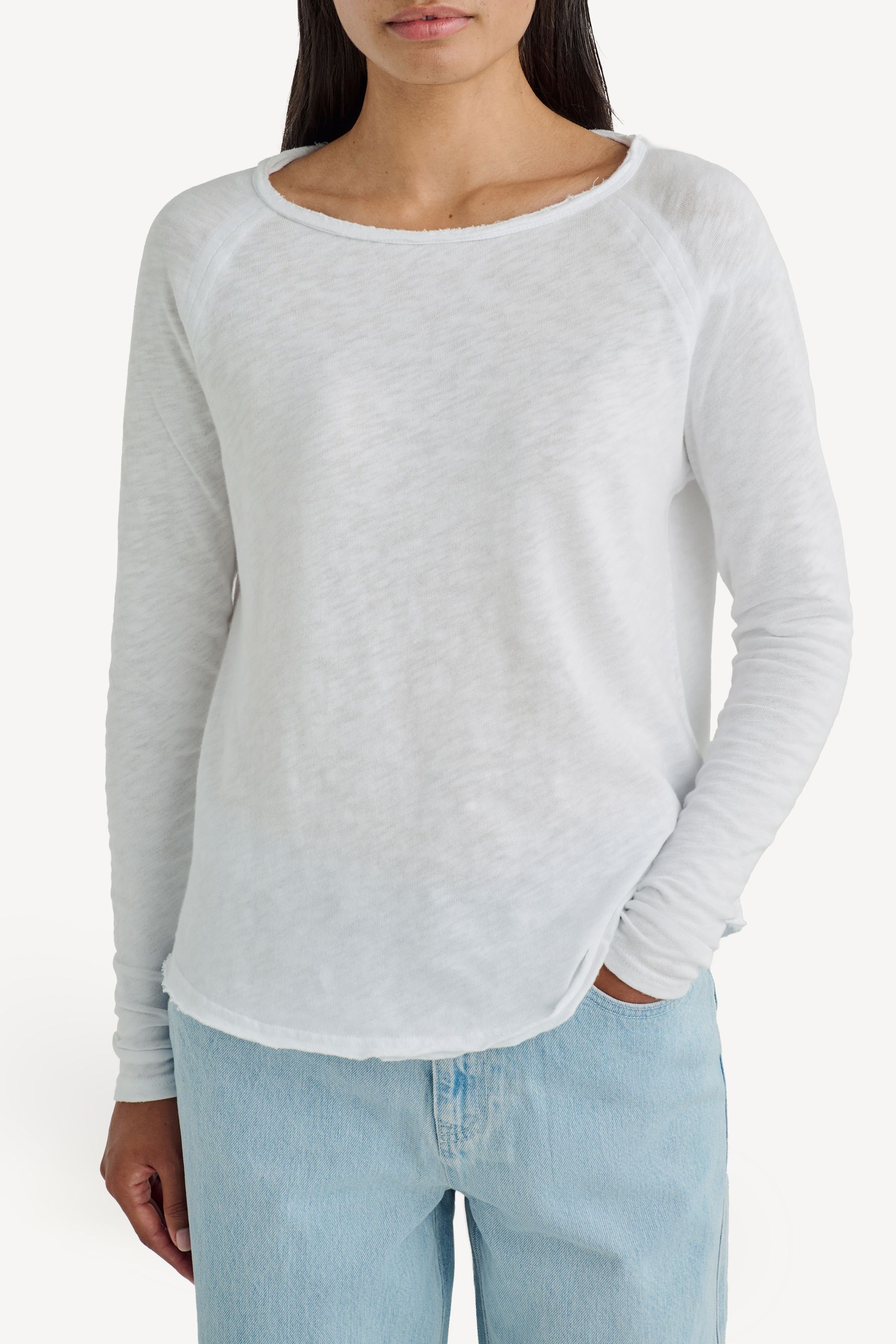 American Vintage Sonoma Long Sleeve Cotton Top White Size S Colo