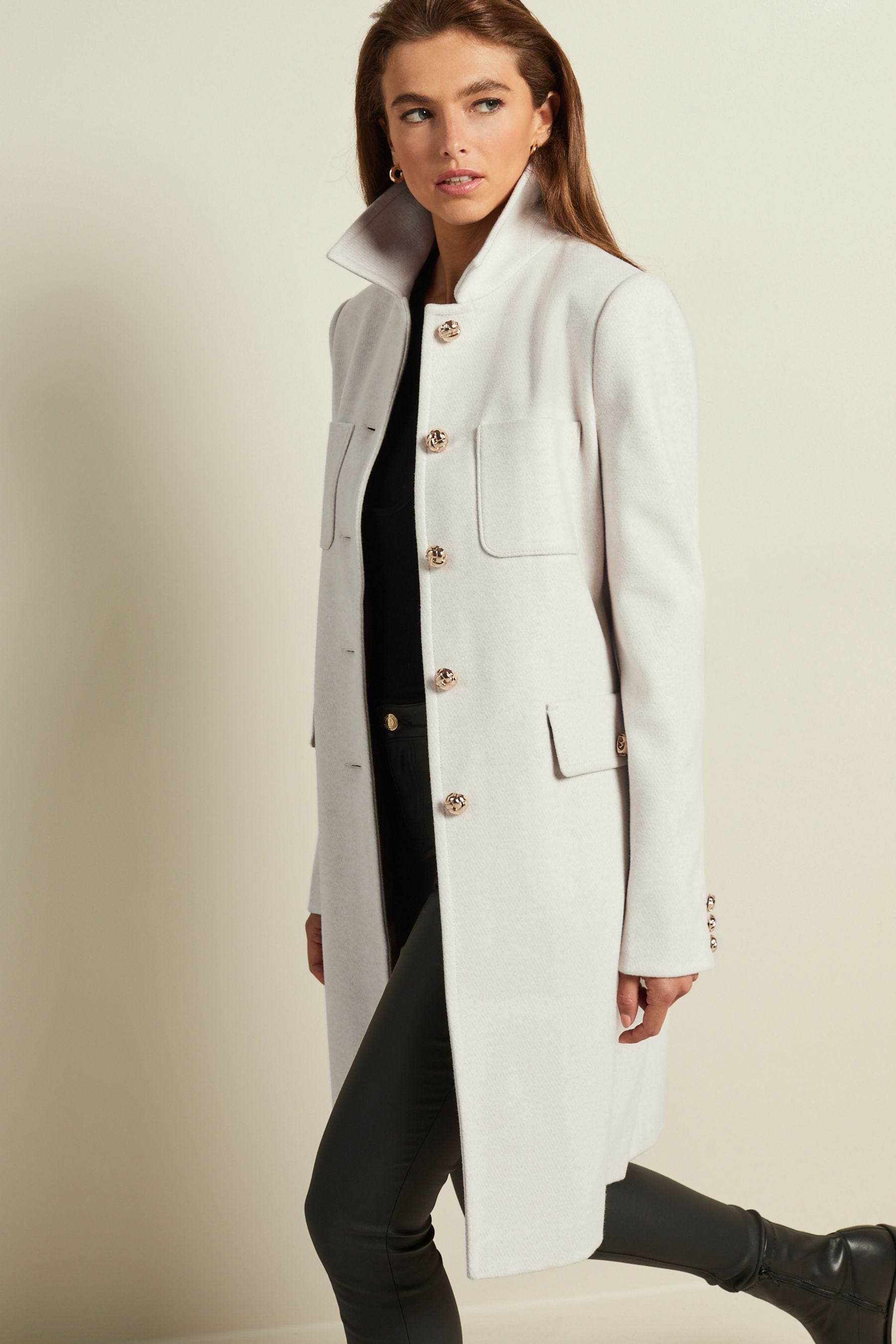 Ladies winter white coat hotsell