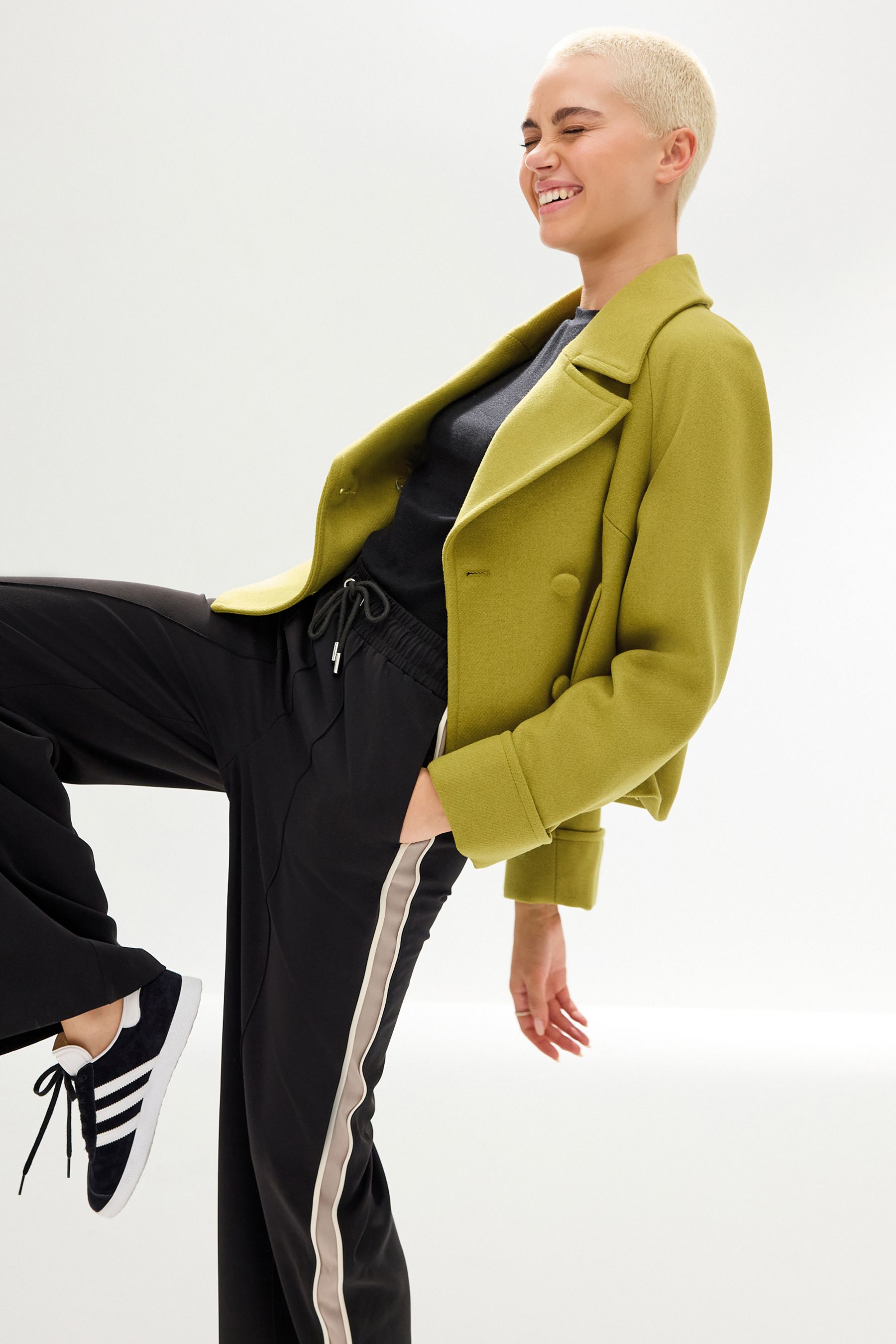 Buy Mustard Yellow Short Double Breasted Coat from Next Luxembourg
