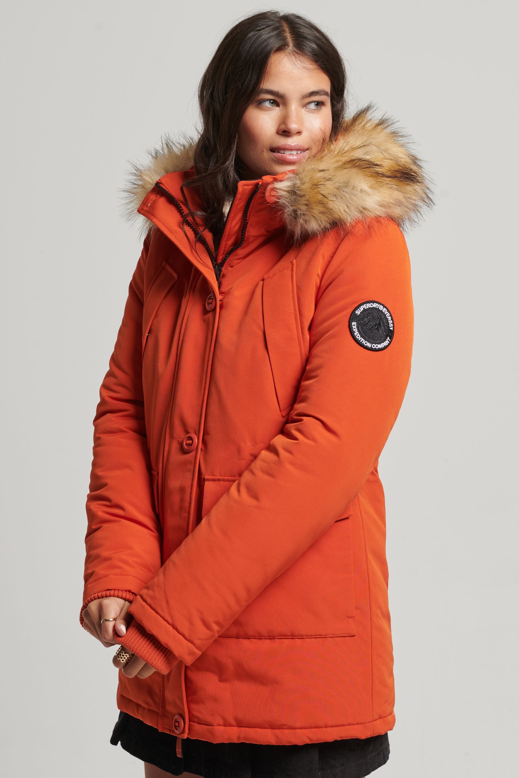 Buy Superdry Orange Everest Parka Coat from Next Luxembourg