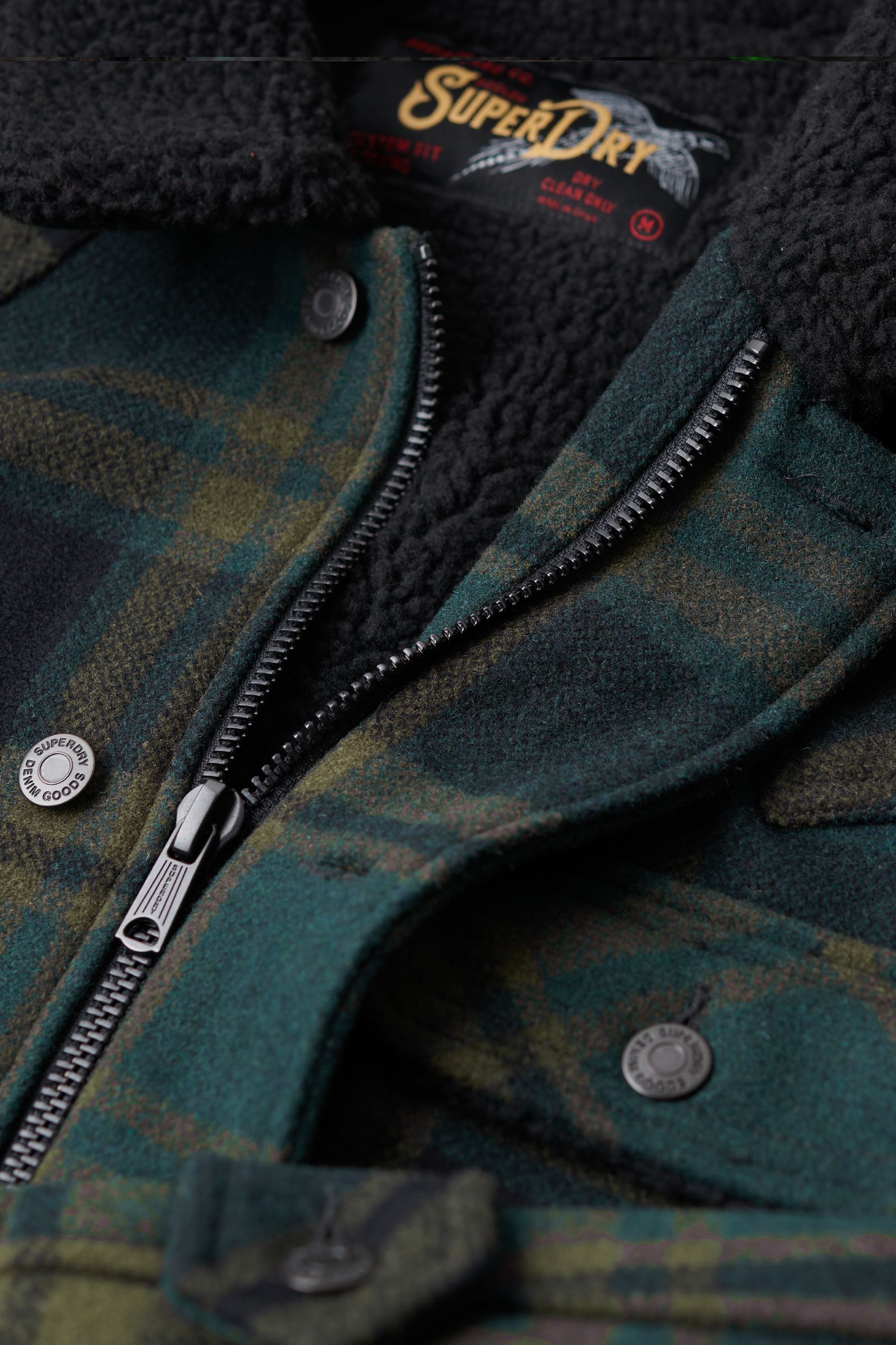 Superdry Green Merchant Wool Chore Coat Jacket 2X Large Mens
