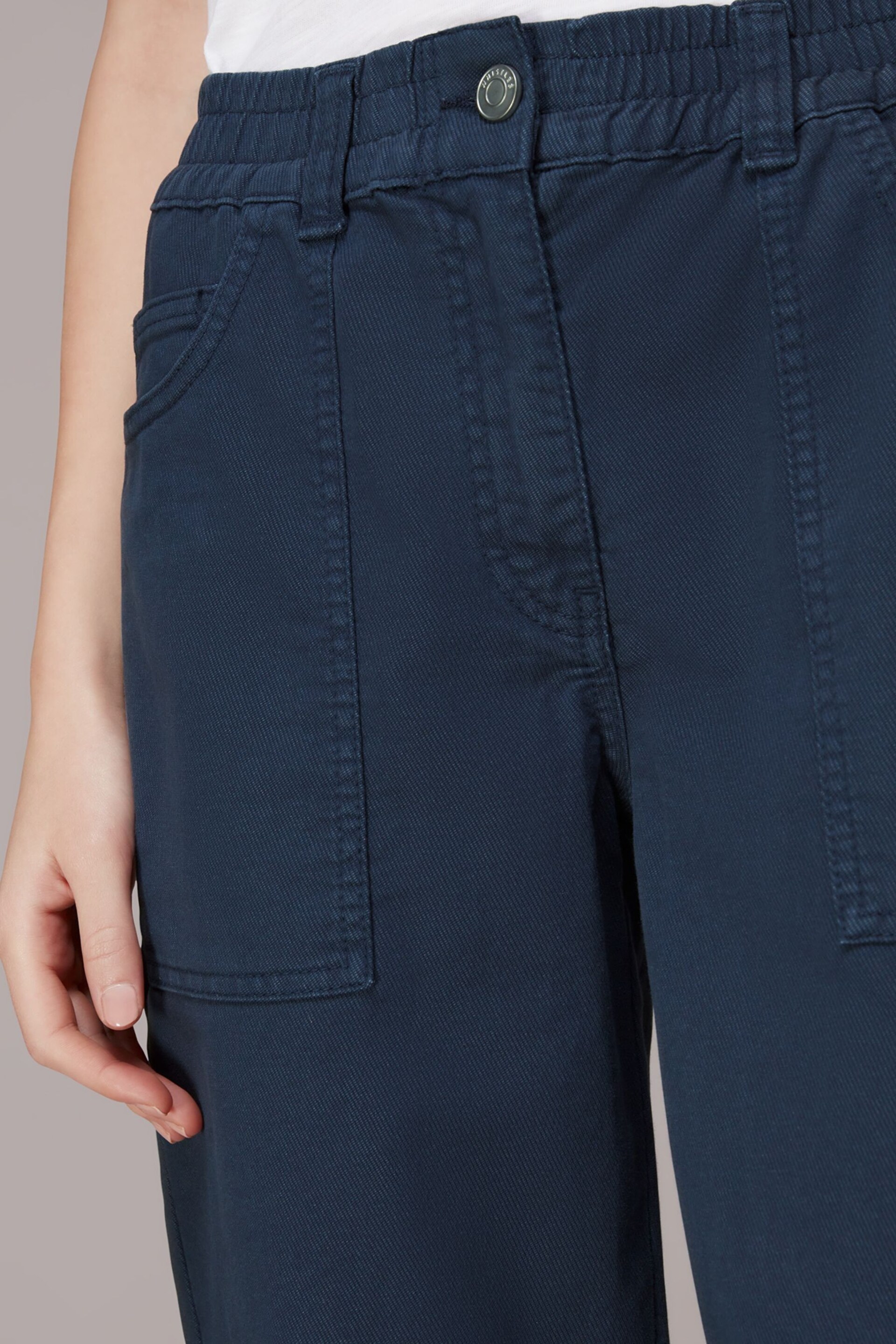 Whistles Blue Tessa Casual Trousers - Image 4 of 5