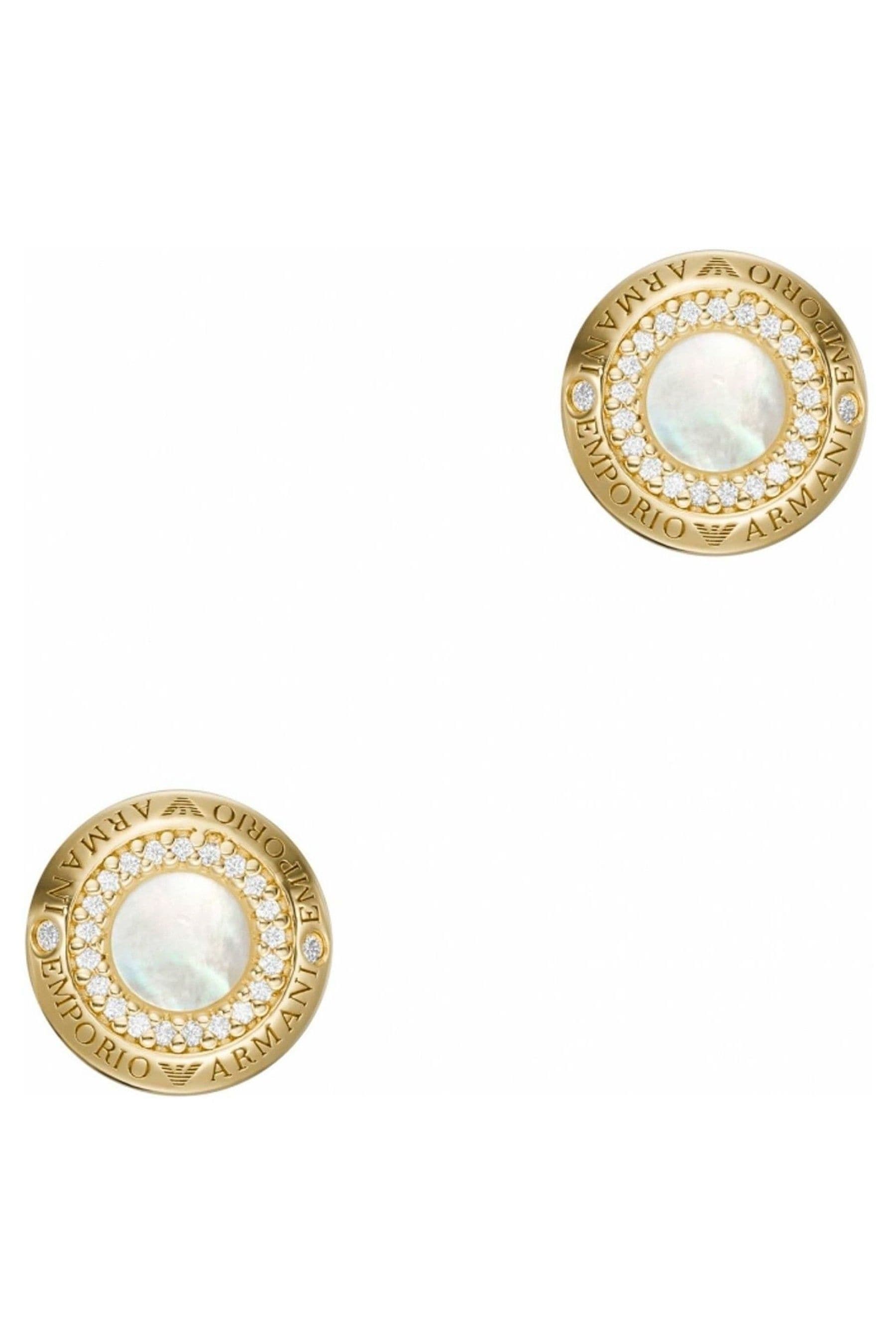 Buy Emporio Armani Ladies Gold Tone Jewellery Earrings from the Next UK online shop