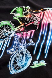 Black Rainbow Bike Graphic Short Sleeve T-Shirt (3-16yrs) - Image 3 of 3