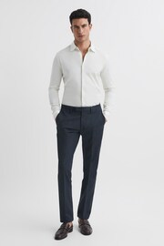 Reiss Ecru King Mercerised Cotton Button-Through Shirt - Image 3 of 6