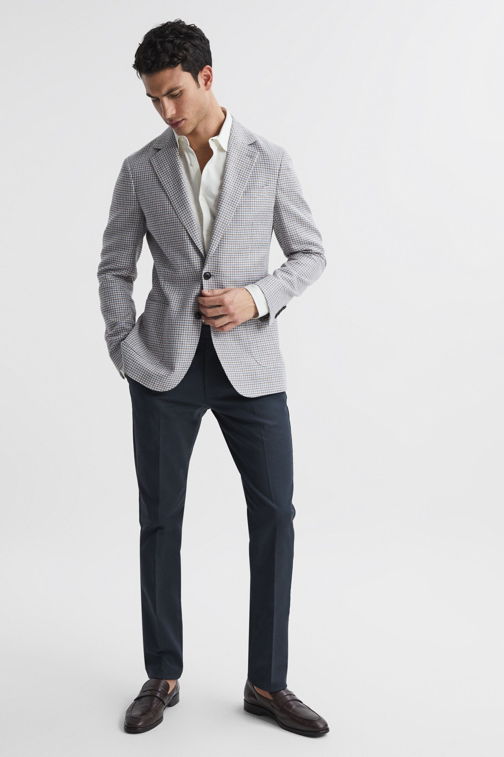 Reiss Ecru King Mercerised Cotton Button-Through Shirt - Image 6 of 6