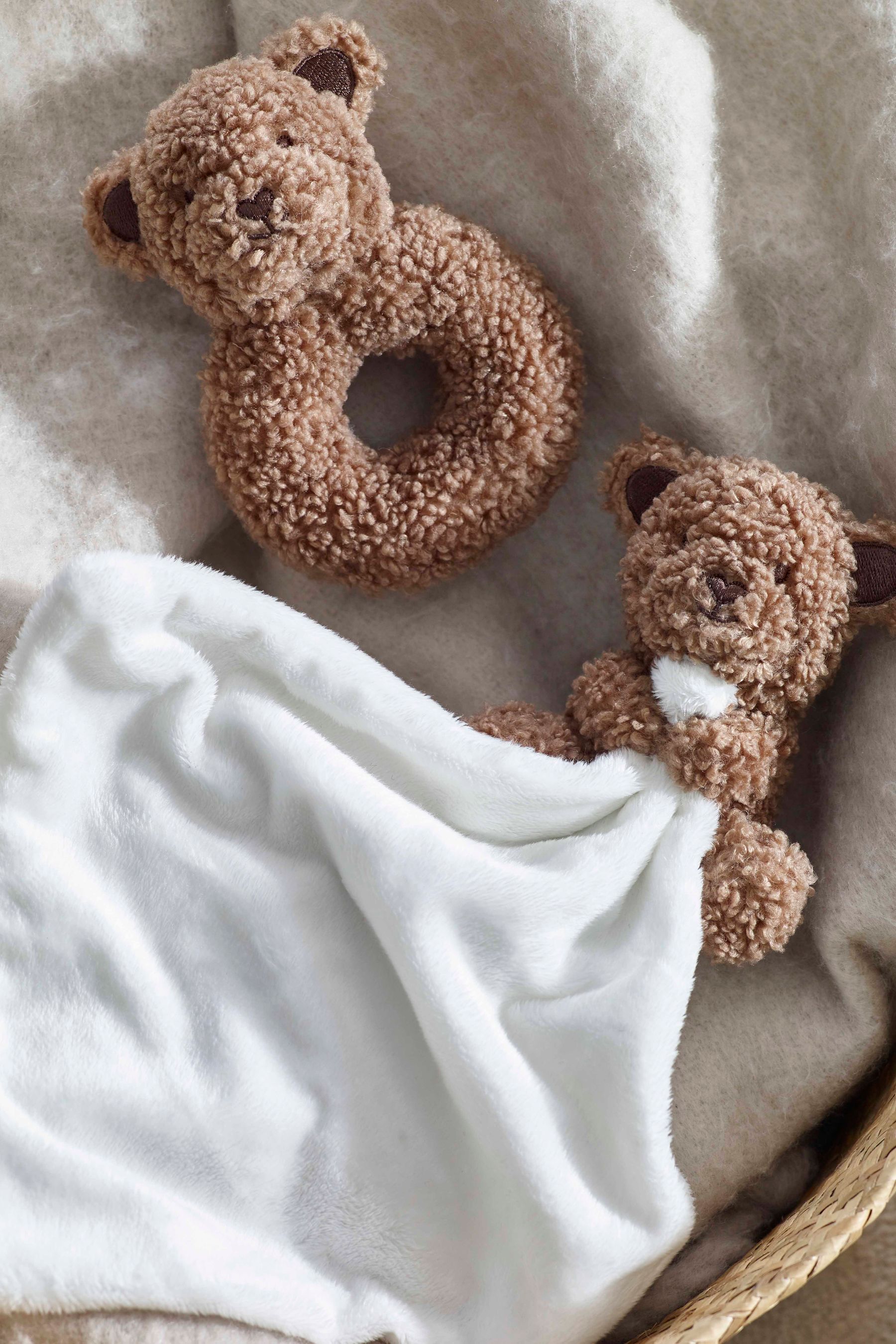 Mothercare comforter teddy bear blankie top