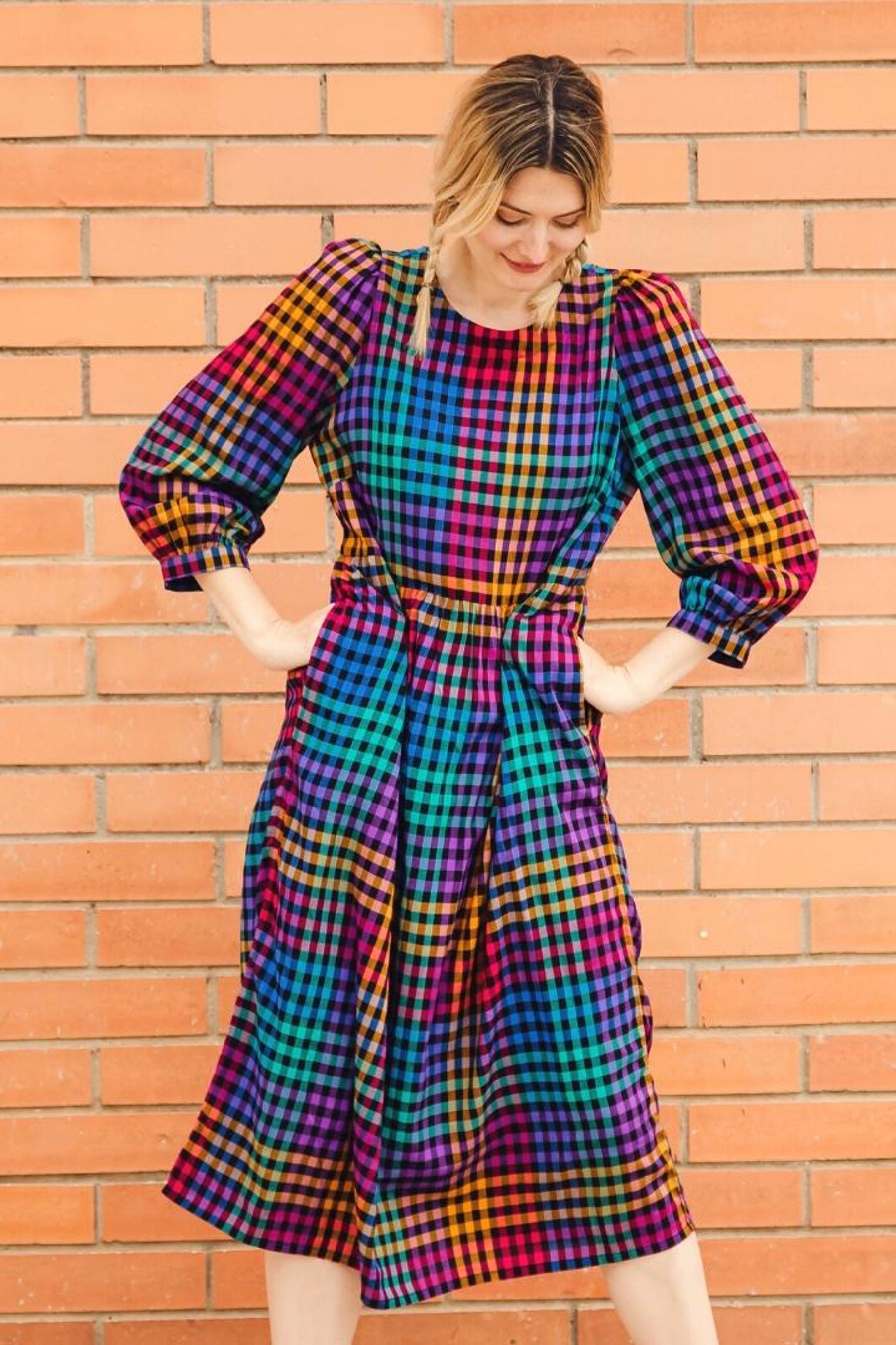 Buy Sugarhill Brighton Blue Gingham Kiara Midi Smock Dress from Next Luxembourg