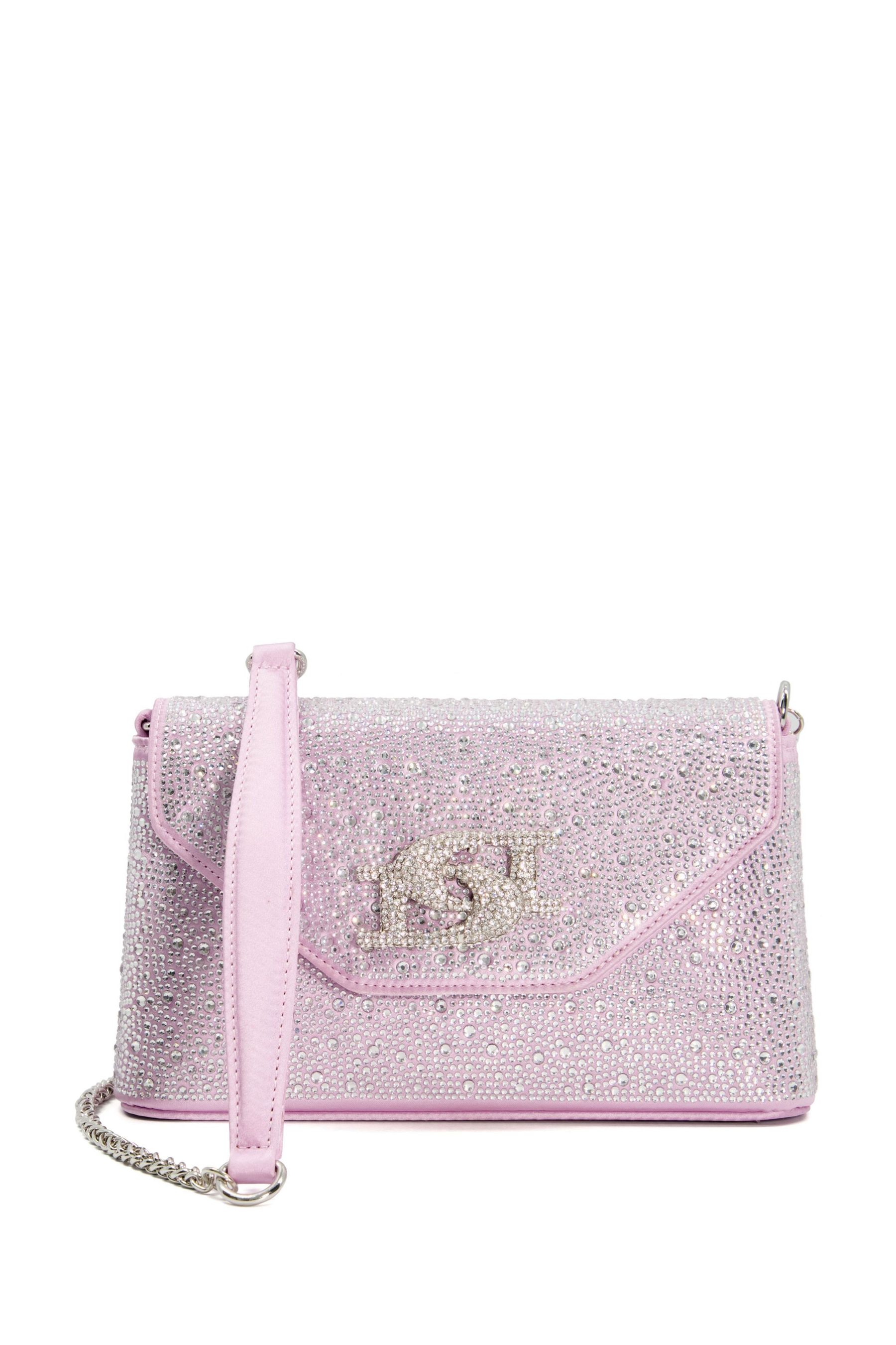 Dune pink clutch bag on sale