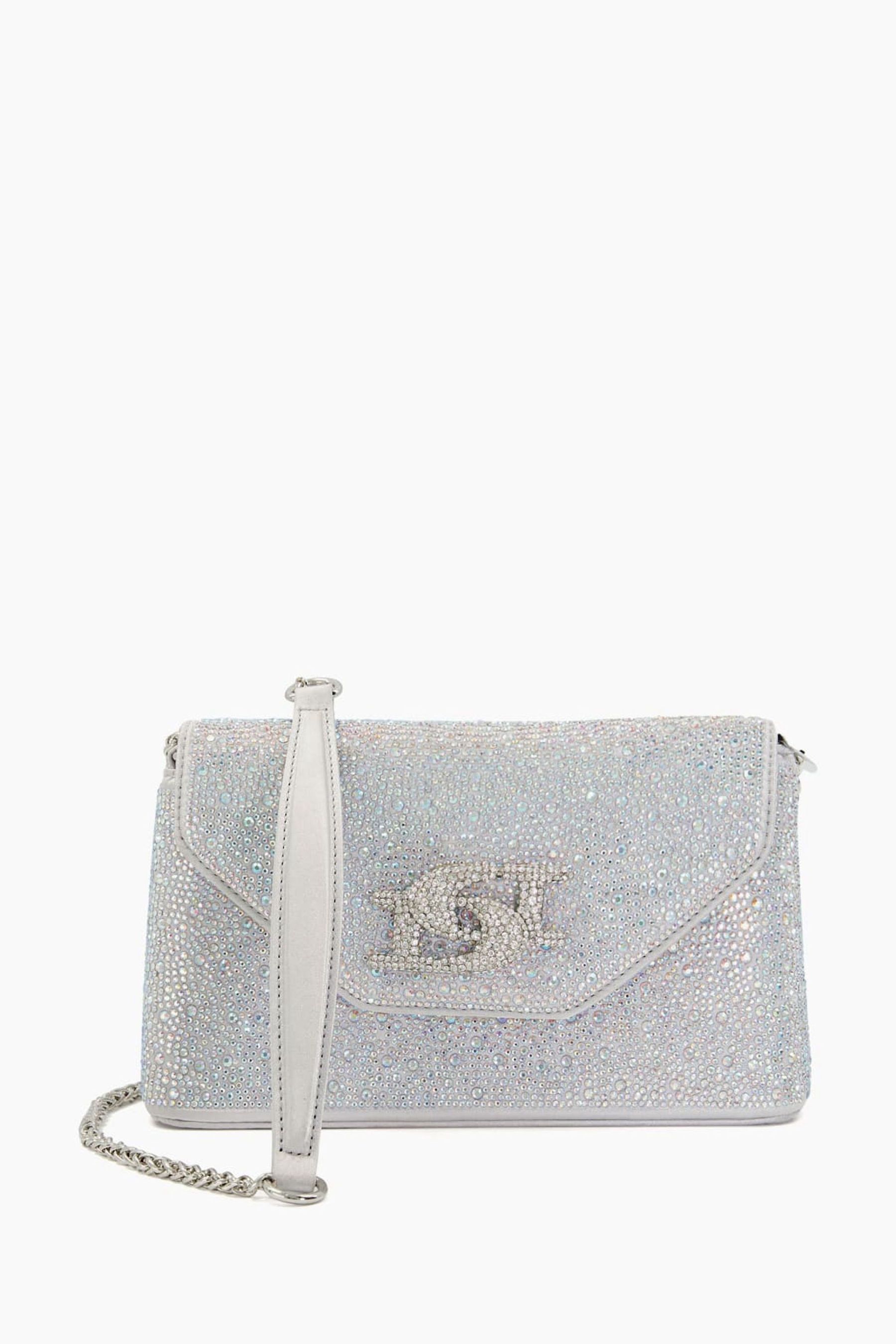 Dune grey clutch bag new arrivals