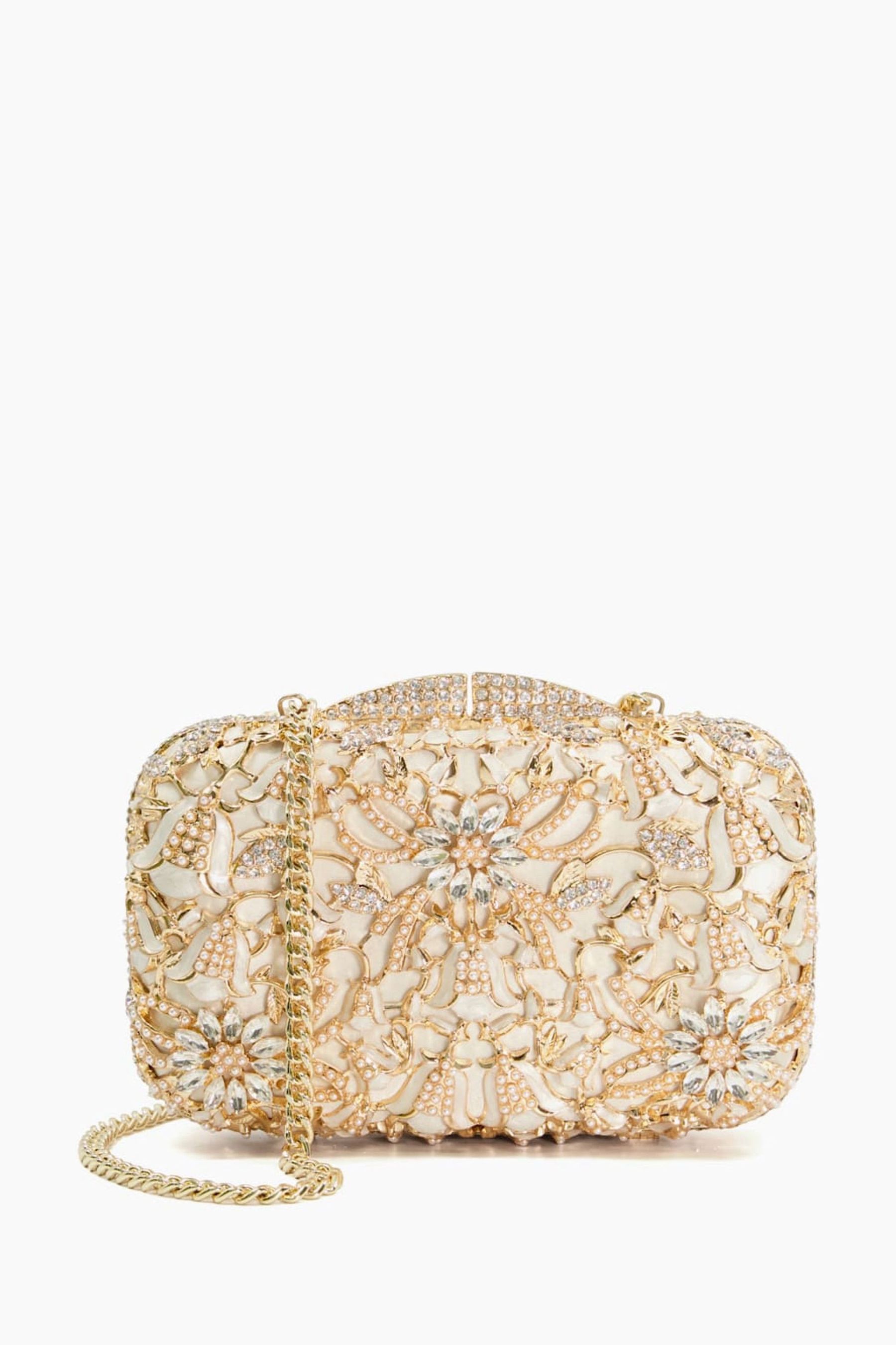 Dune London Gold Pewter Berkeley 30 Years Embellished Bag