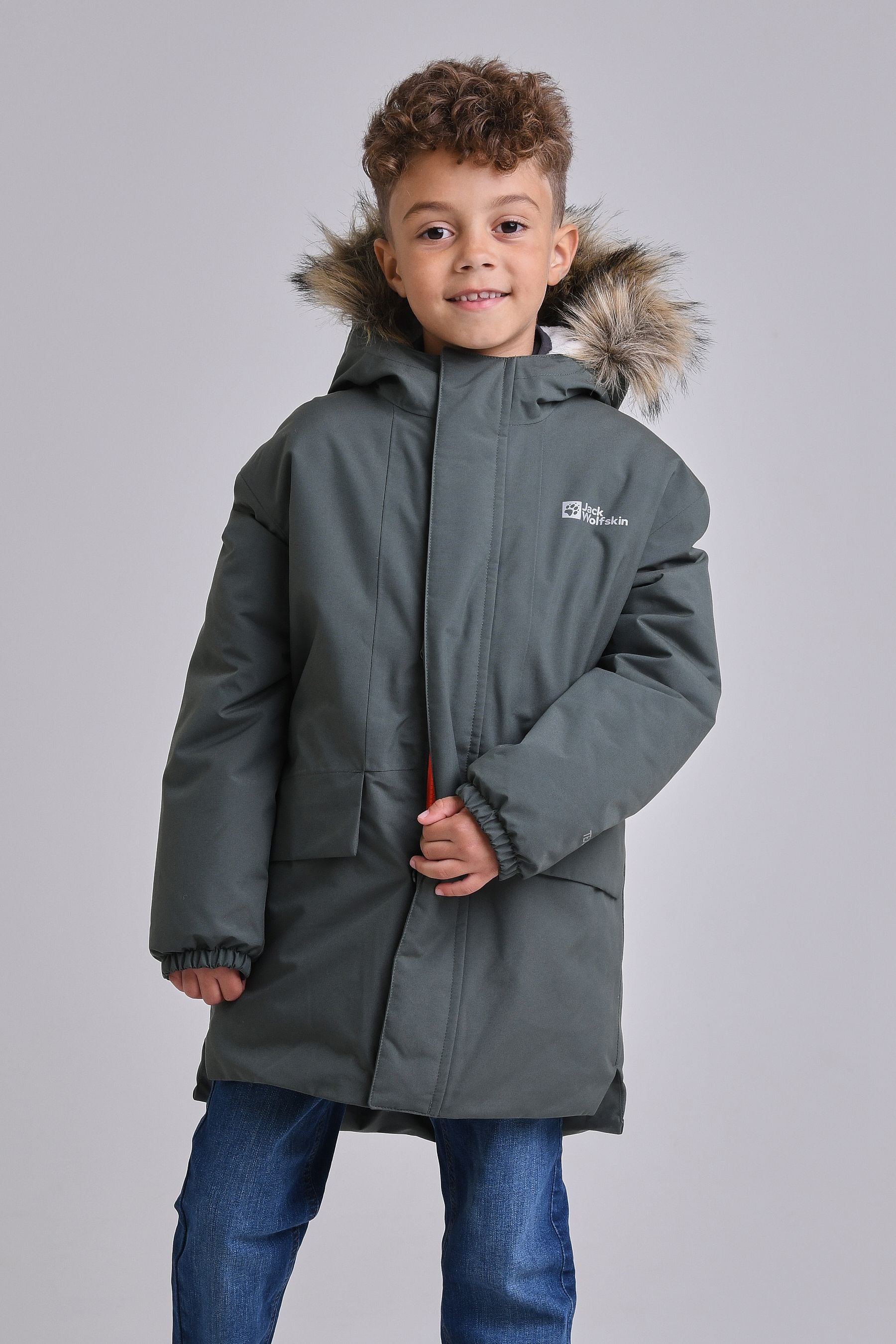 Jack wolfskin fur hooded coat clearance