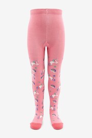 Blue, Pink and Grey 3 Pack Cotton Rich Unicorn Tights - Image 2 of 8