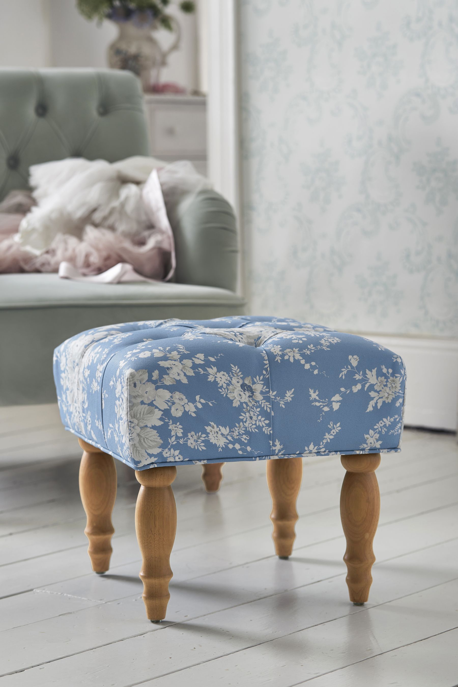 Floral garden stool best sale