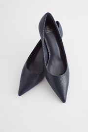 Navy Blue Regular/Wide Fit Forever Comfort® Kitten Heel Court Shoes - Image 5 of 7