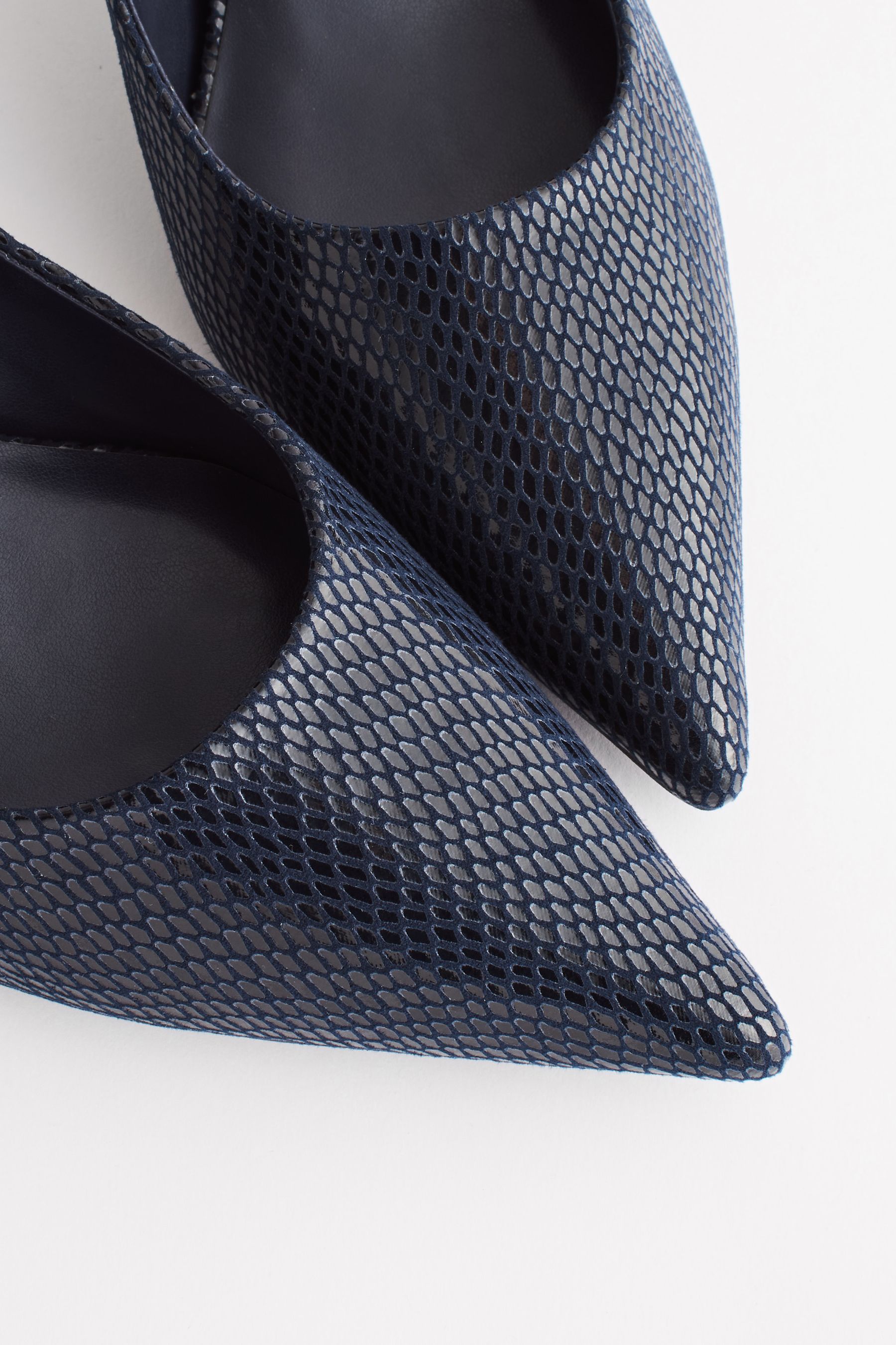 Buy Navy Blue Standard Wide Fit Forever Comfort Kitten Heel Court Shoes from Next Ukraine