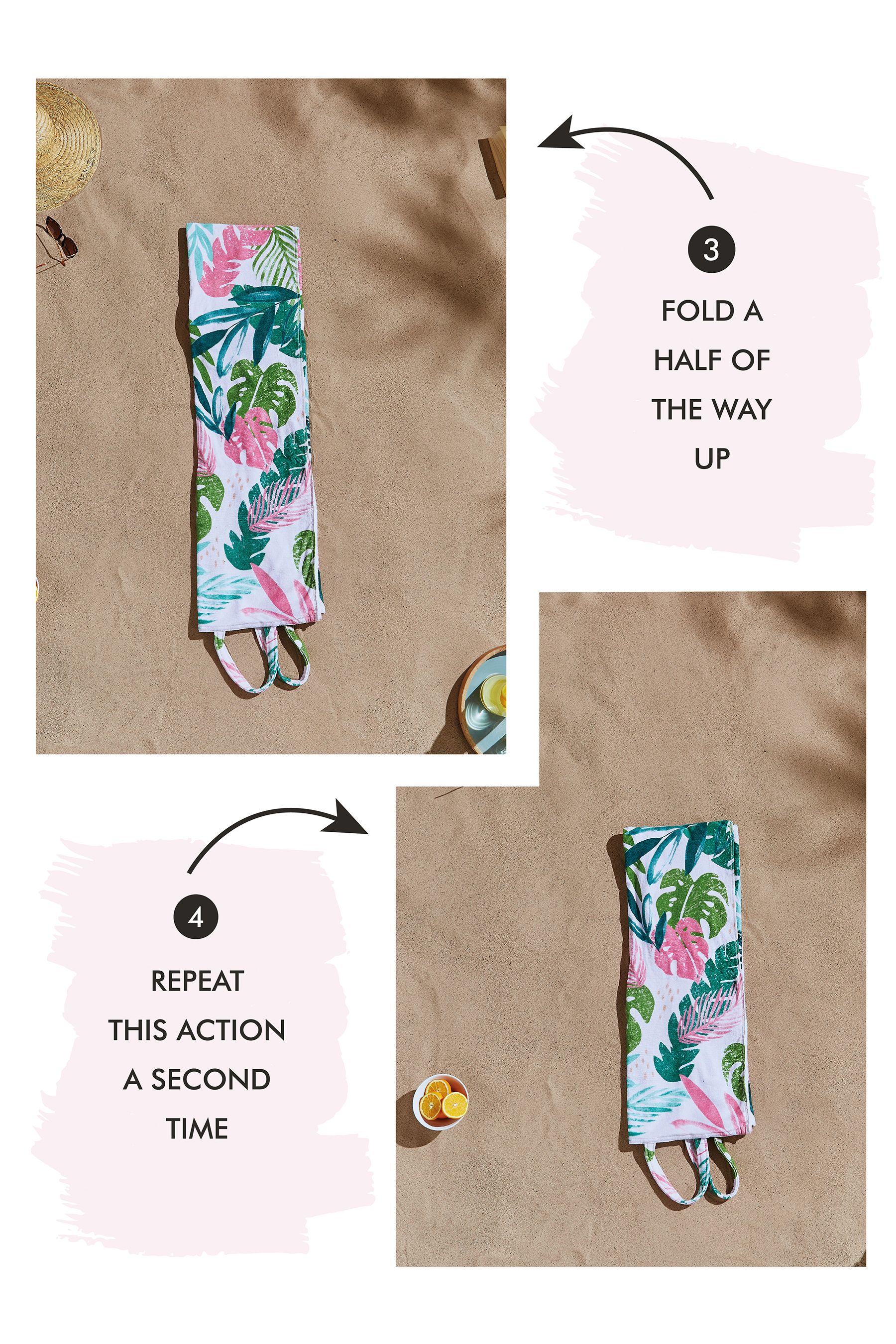 Buy Catherine Lansfield Pink Tropical Palm 100 Cotton Beach Towel In A Bag from the Next UK online shop