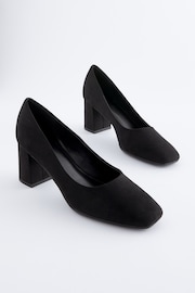 Black Regular/Wide Fit Forever Comfort® Square Toe Court Shoes - Image 2 of 6