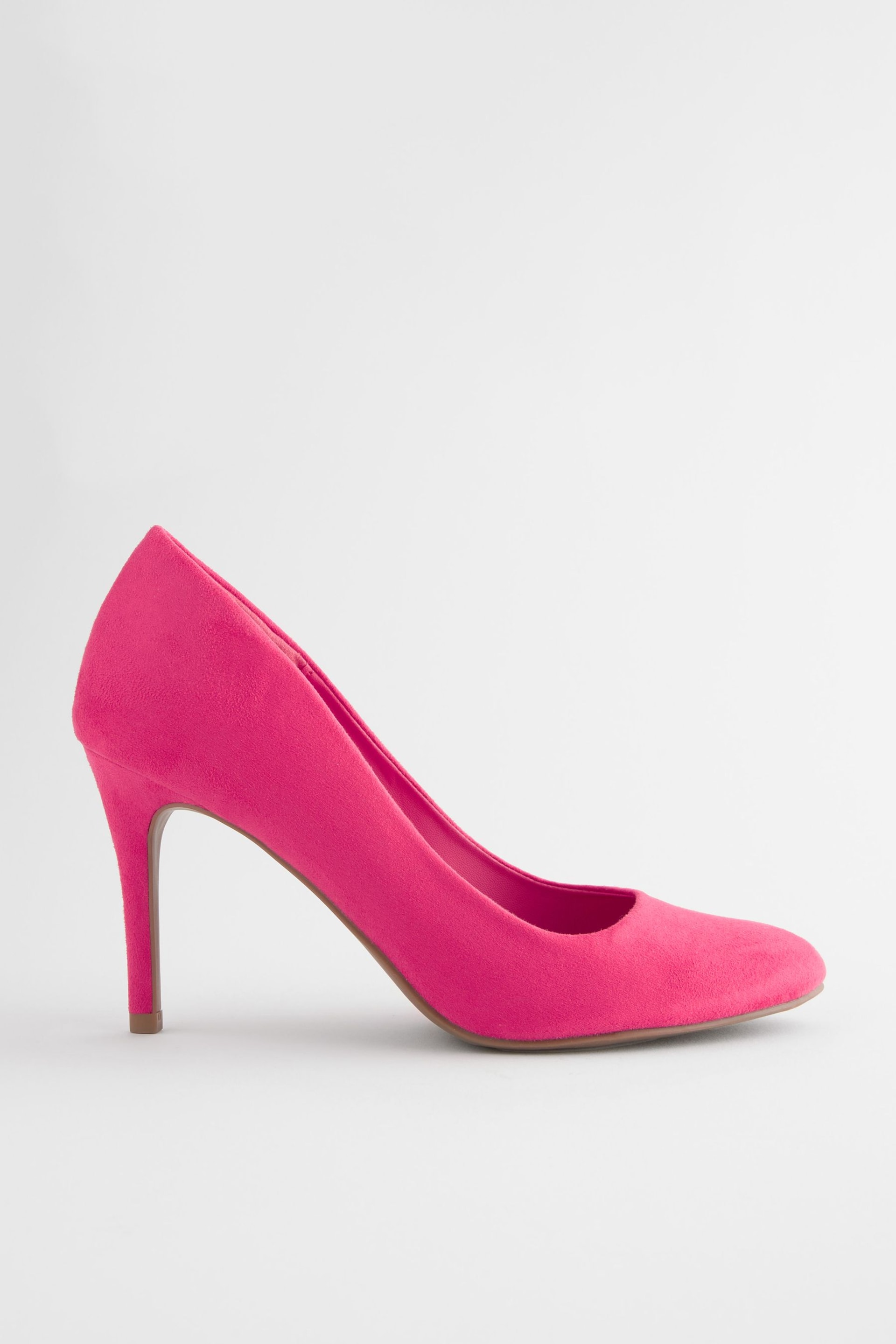 Bright Pink Regular/Wide Fit Forever Comfort® Round Toe Court Shoes - Image 3 of 6