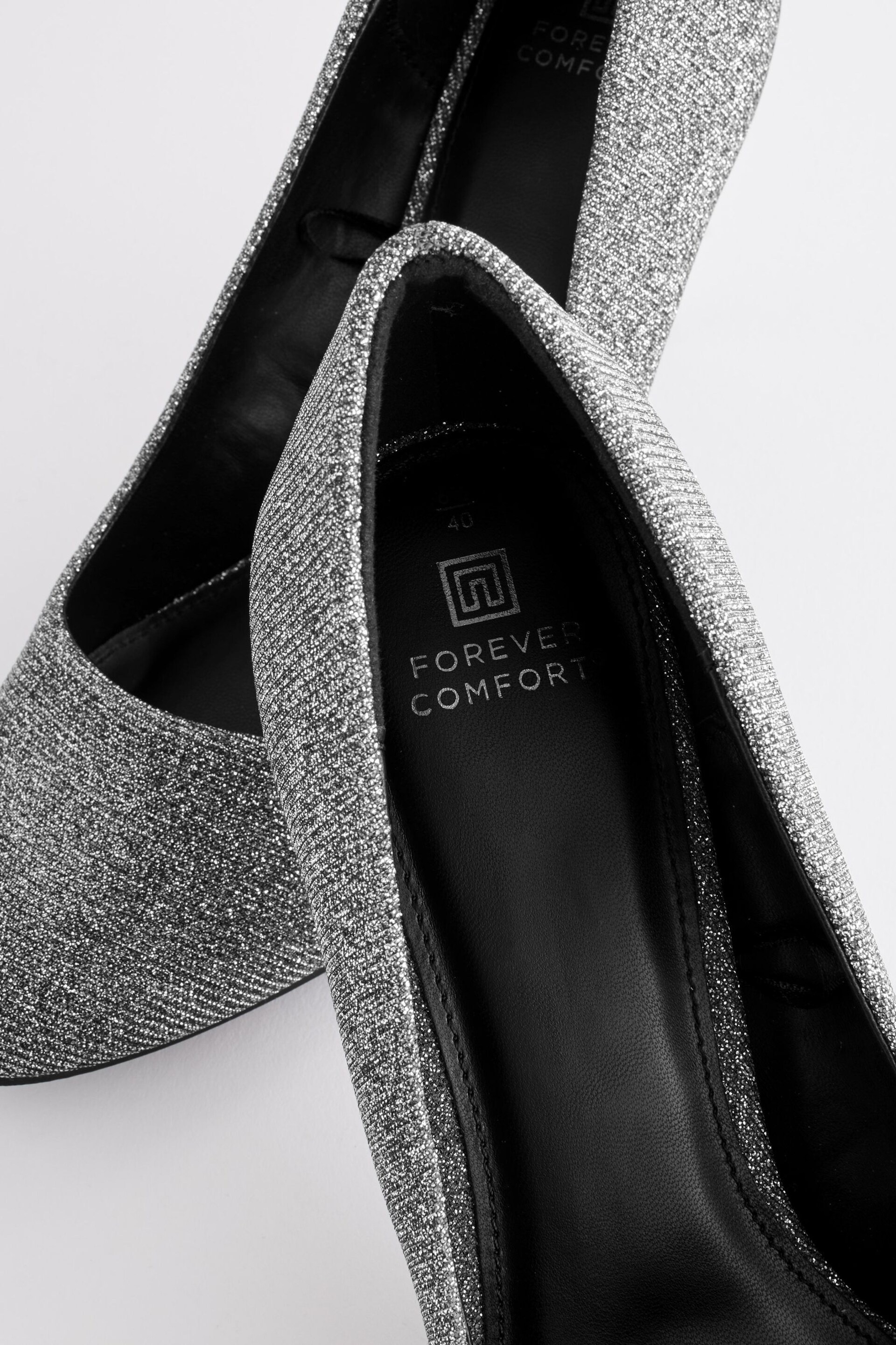 Shimmer Regular/Wide Fit Forever Comfort® Round Toe Court Shoes - Image 6 of 6