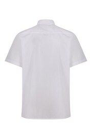 Trutex Boys White Non Iron Short Sleeve School Shirts 2 Pack - Image 4 of 4