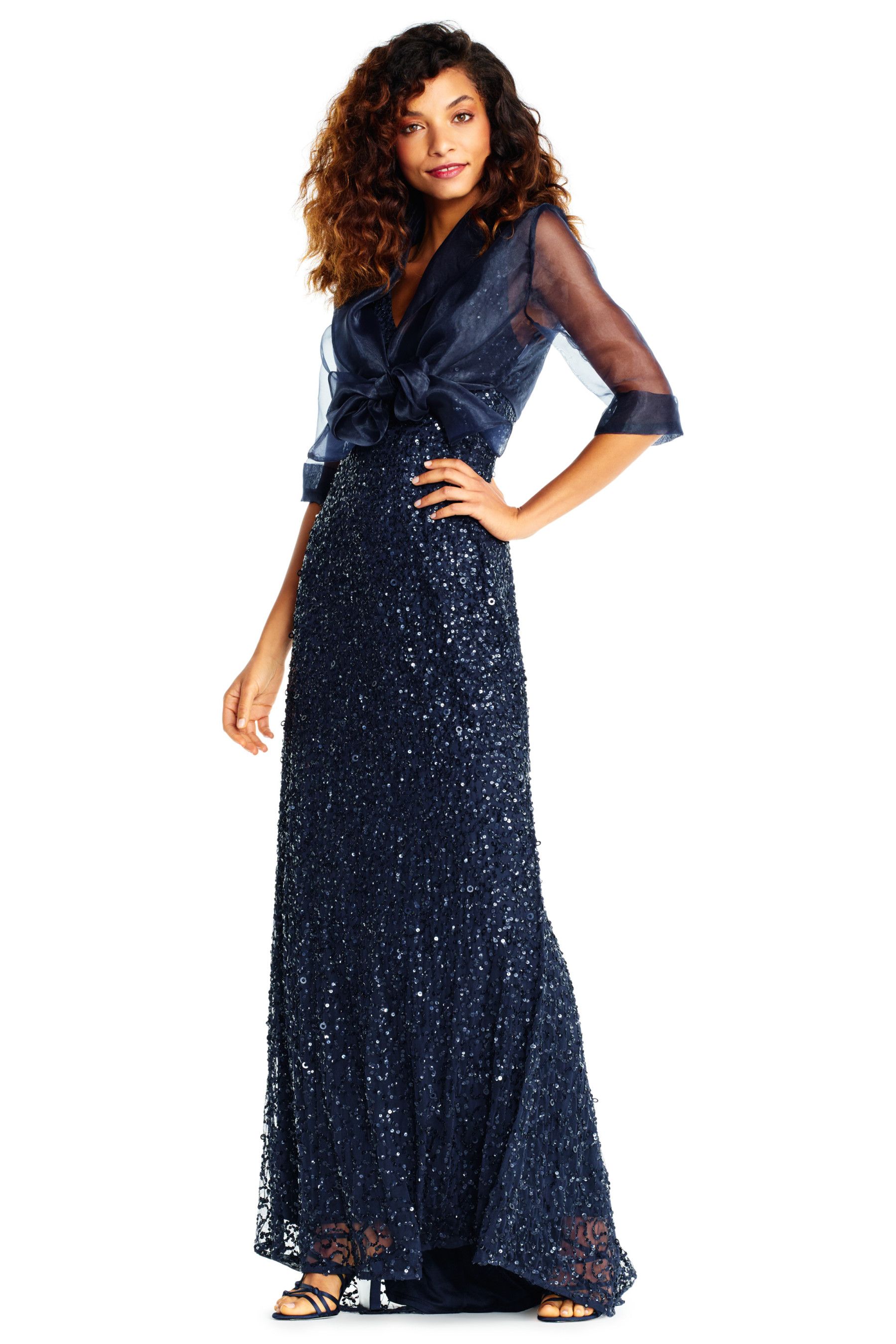 Adrianna papell organza wrap jacket store