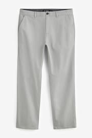 Mid Grey Relaxed Fit Stretch Chino Trousers - Image 2 of 5