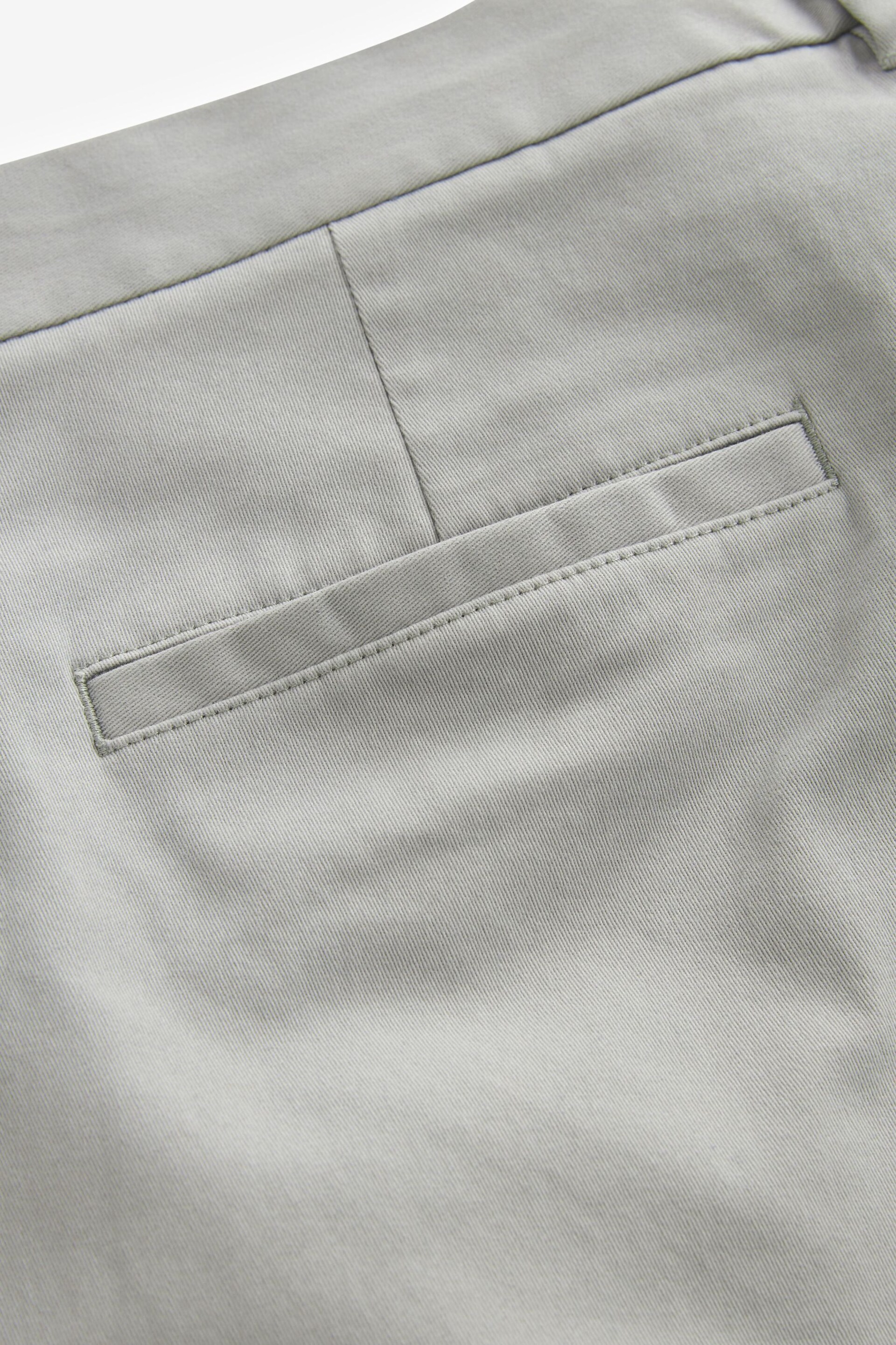 Mid Grey Relaxed Fit Stretch Chino Trousers - Image 5 of 5