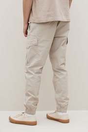Ecru White Regular Tapered Stretch Utility Cargo Trousers - Image 3 of 10