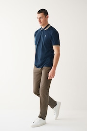 Mushroom Brown Slim Fit Stretch Chinos Trousers - Image 2 of 8