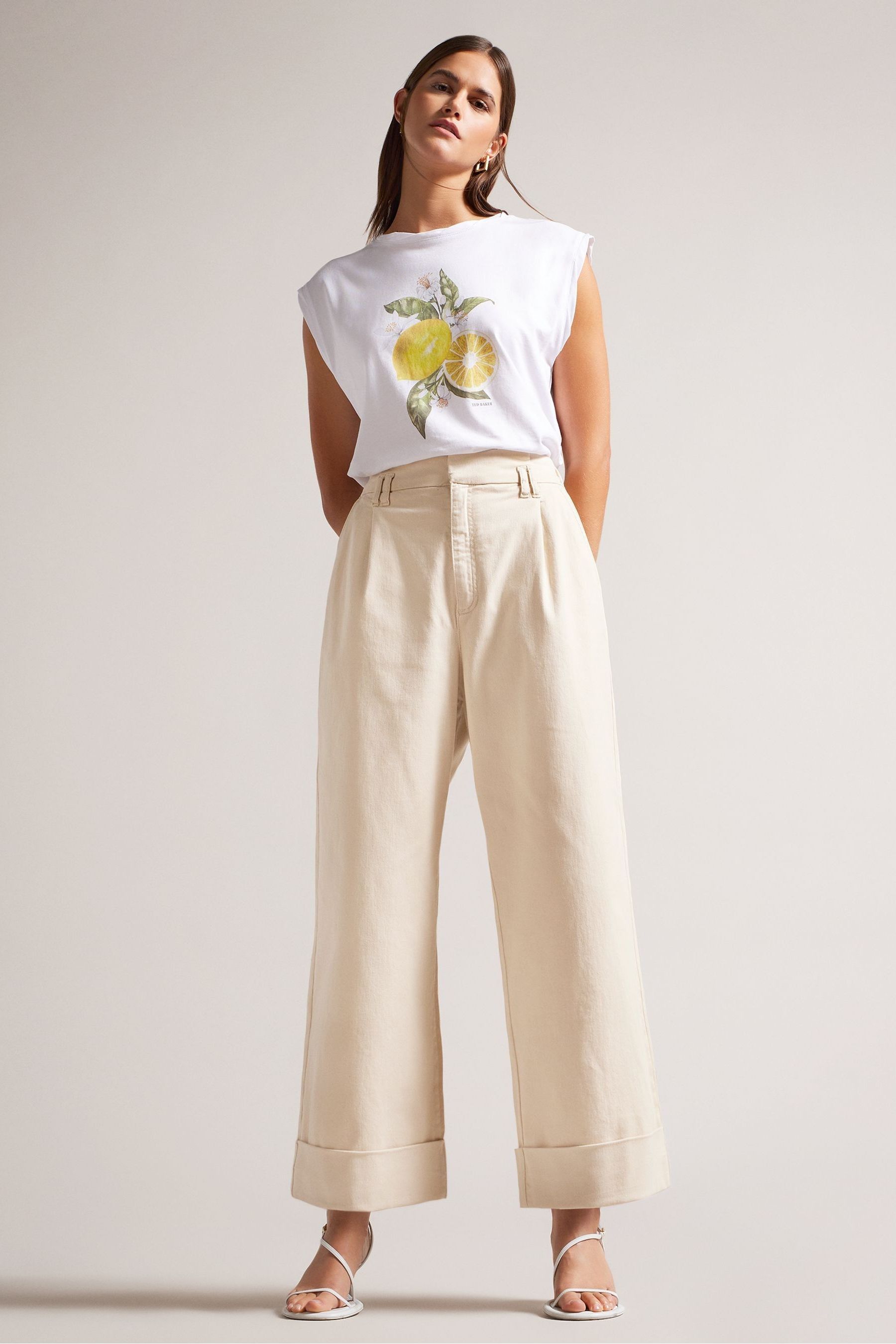 Buy Ted Baker Steviey Nude Wide Leg Trousers from Next Luxembourg